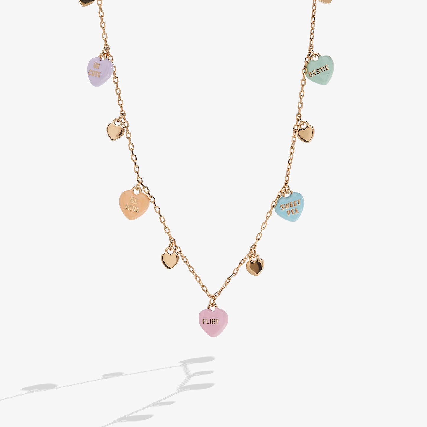 Sweethearts necklace- multicharm Gold