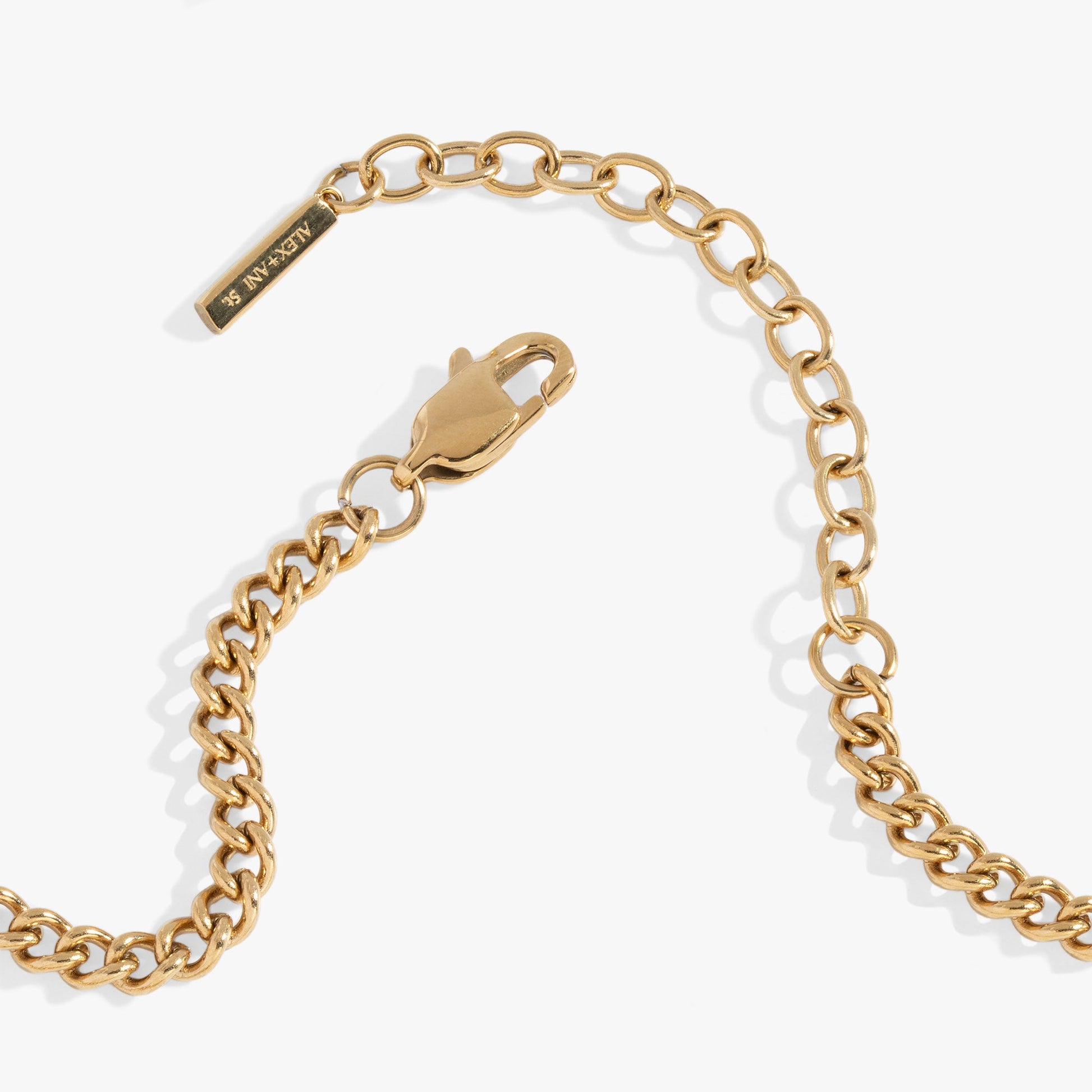 Oui/Non Heart Inline Bracelet Stainless Steel Gold