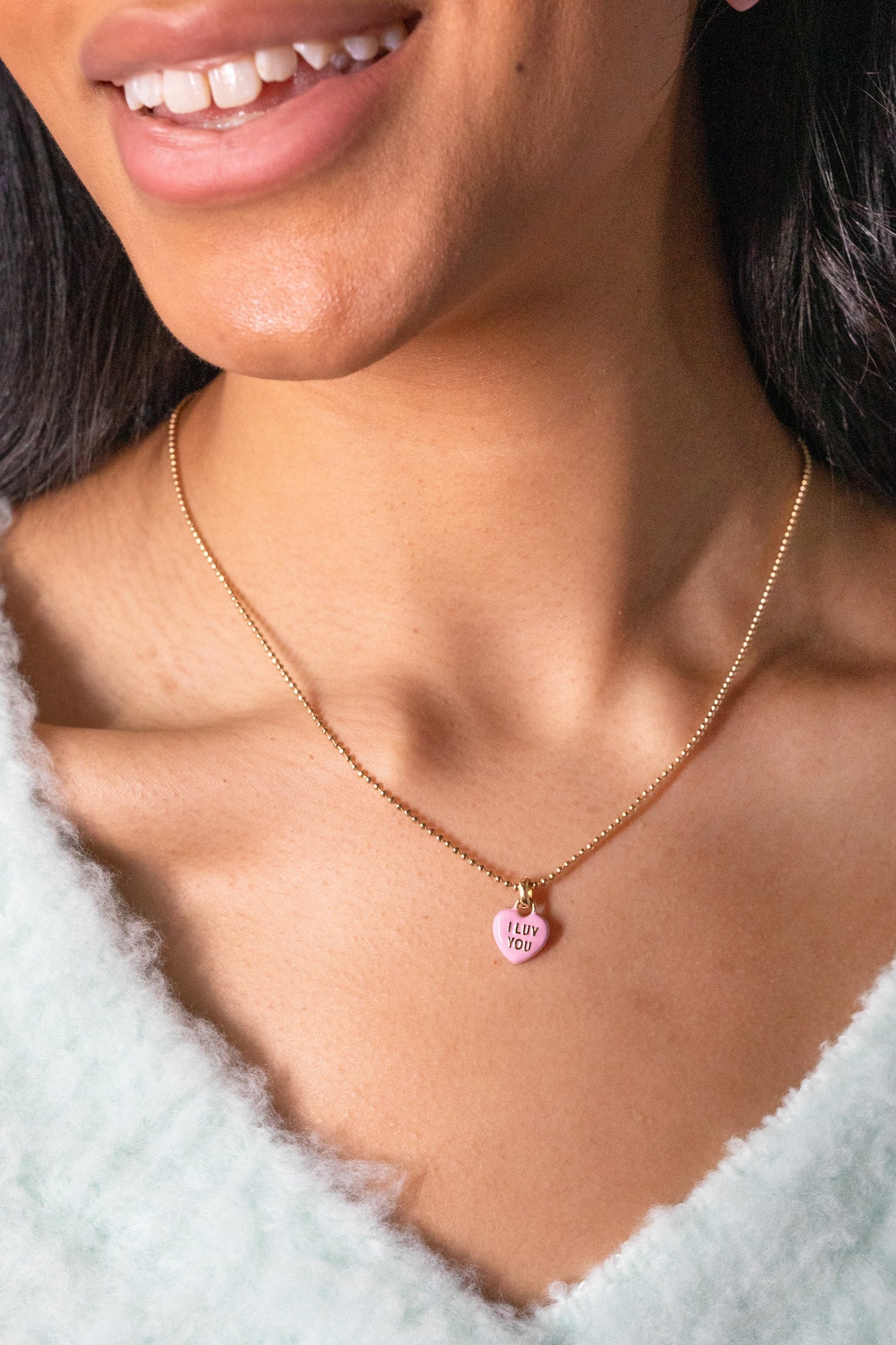 Sweethearts Tough Questions-neck I luv you Gold