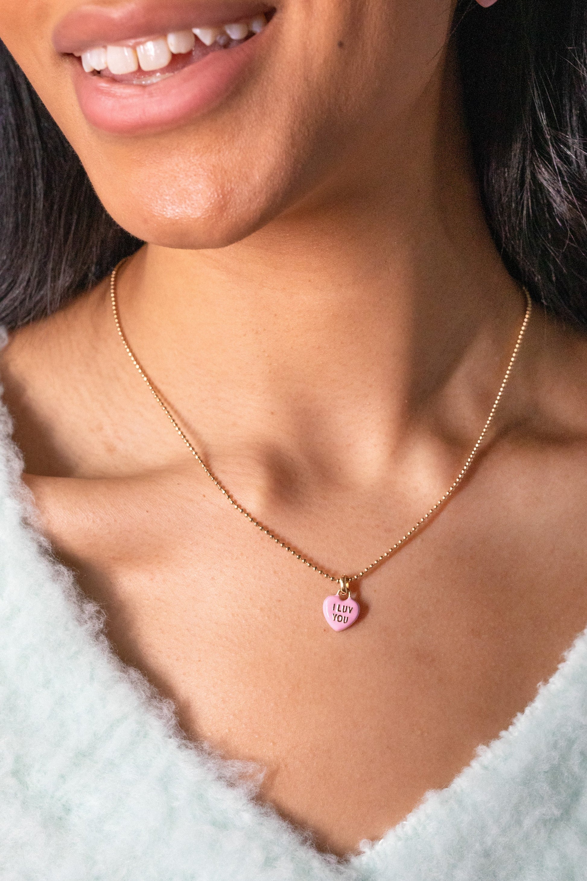 Sweethearts Tough Questions-neck I luv you Gold