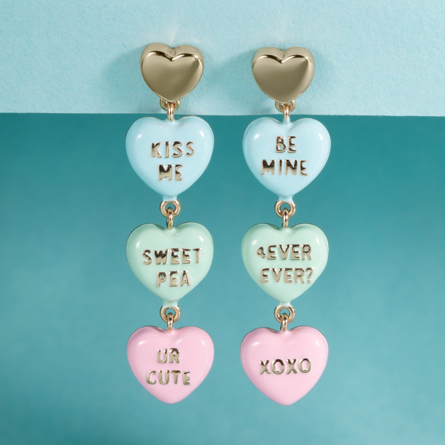 Sweethearts statement earring Gold