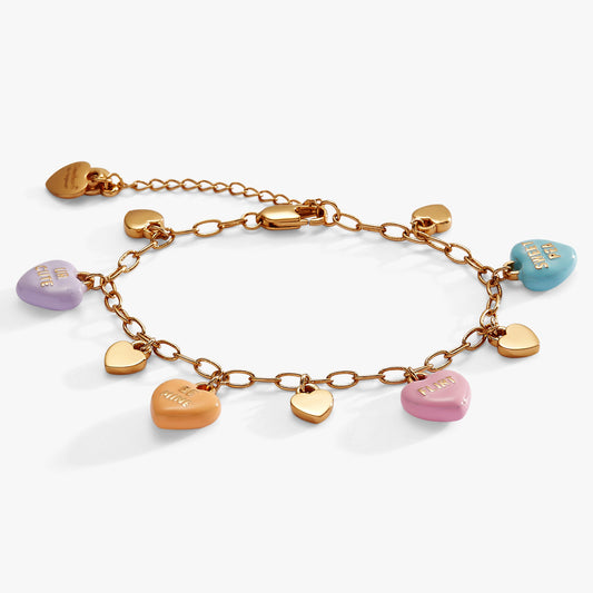 Sweethearts charm bracelet Gold