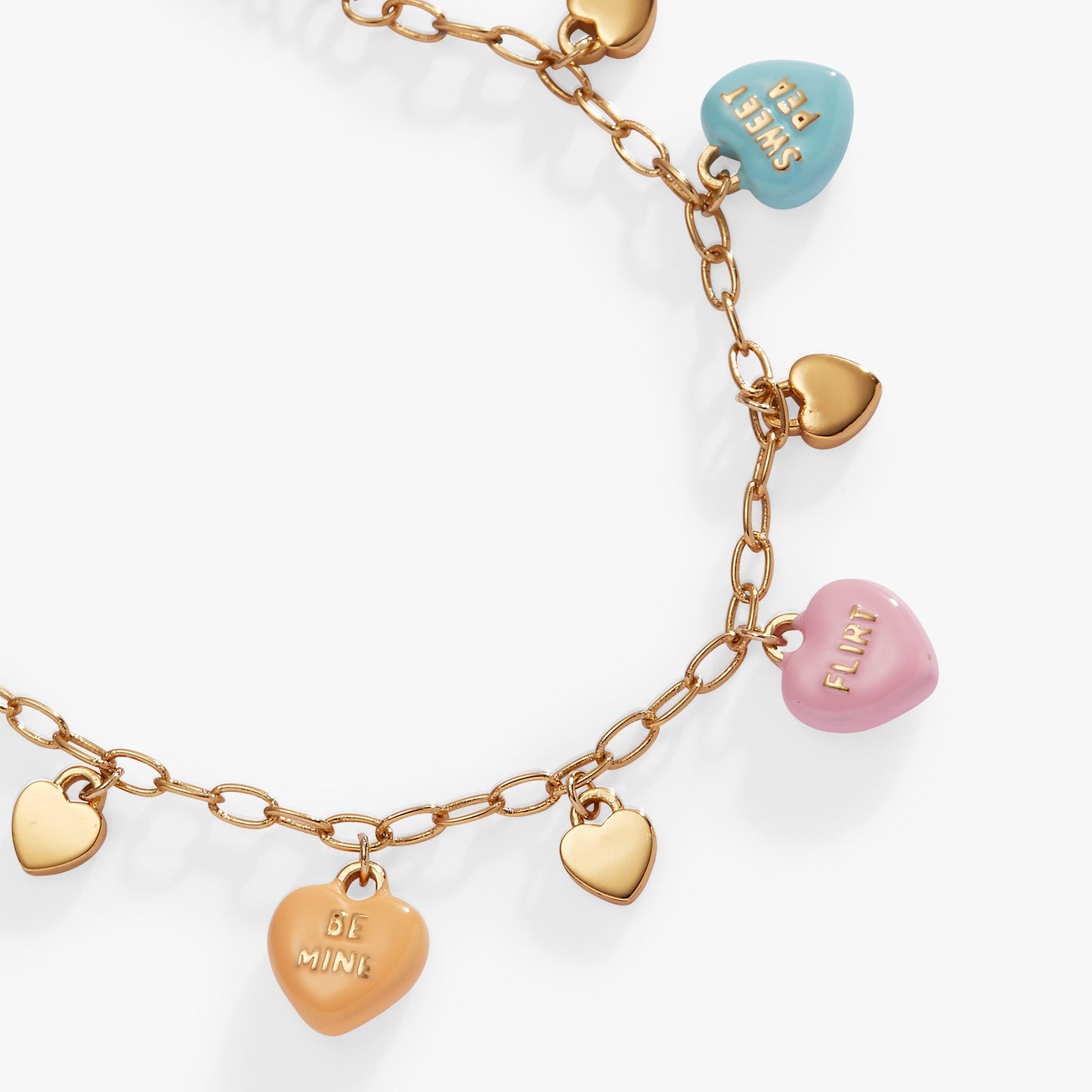 Sweethearts charm bracelet Gold