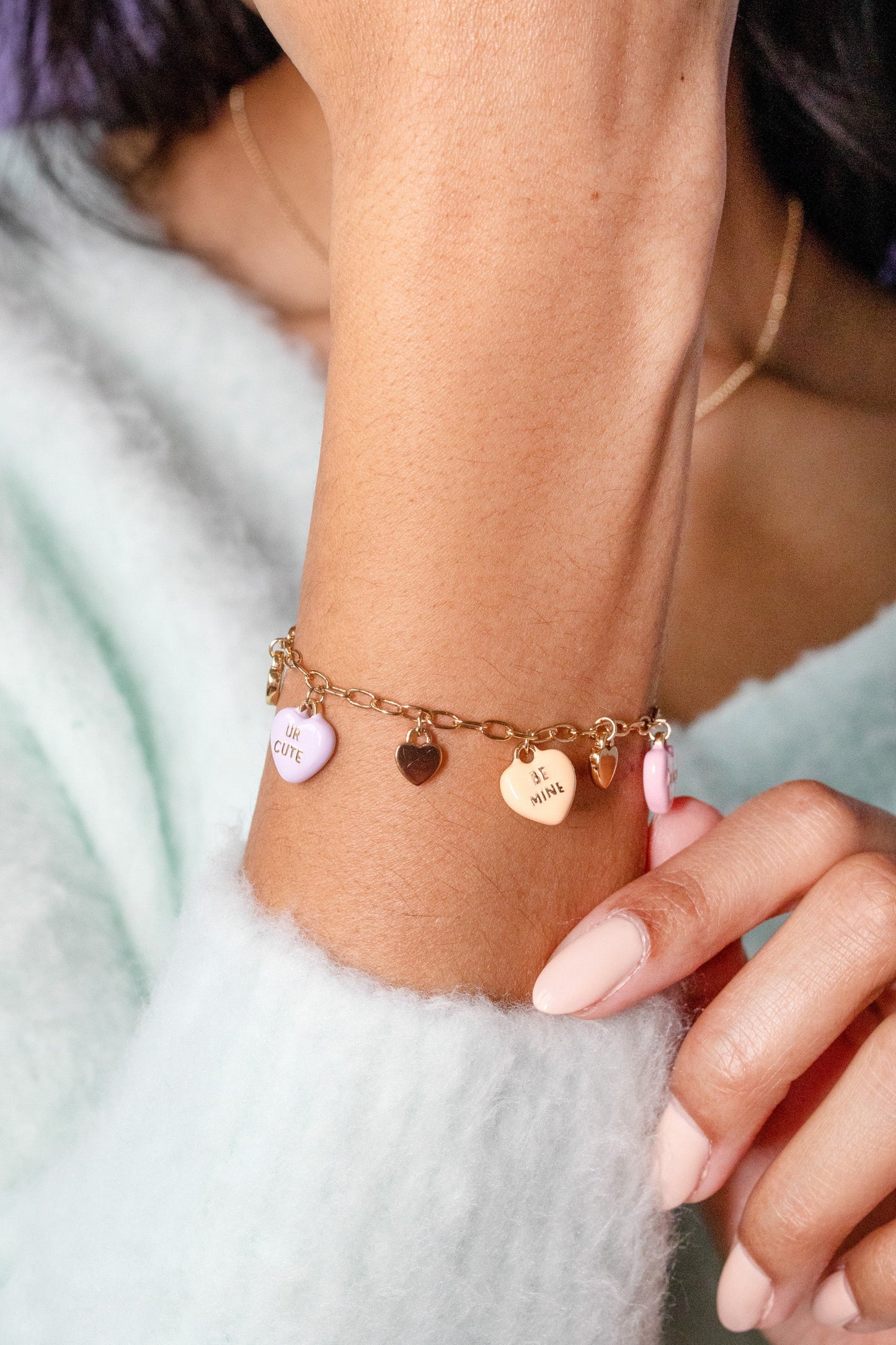Sweethearts charm bracelet Gold