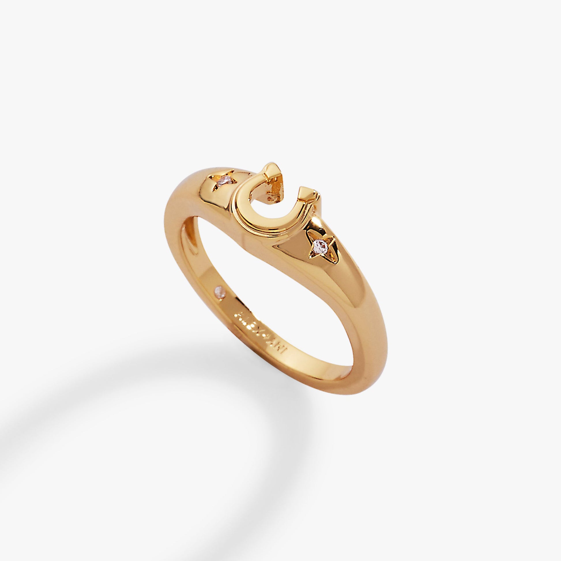 Lucky Horse Shoe Ring Gold