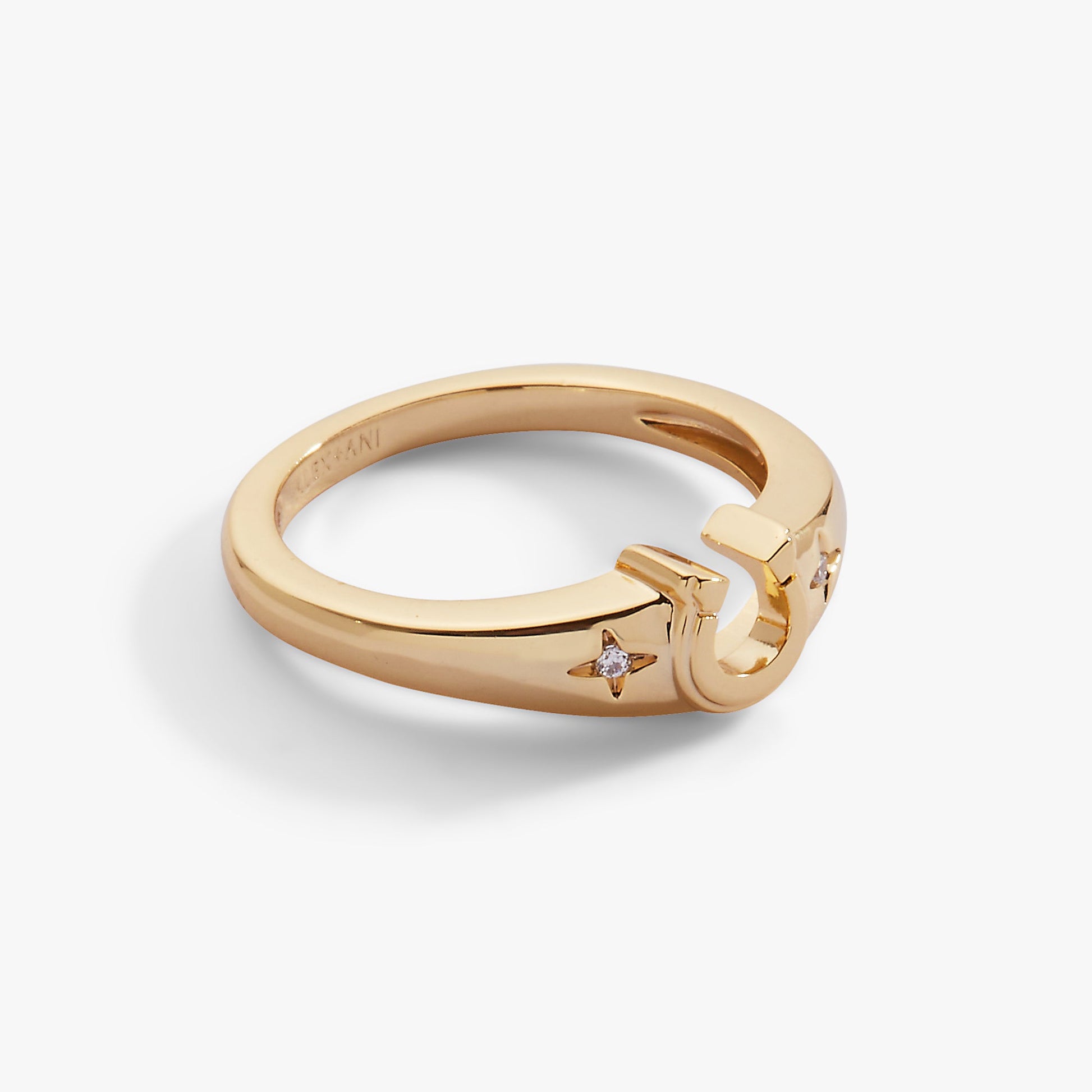 Lucky Horse Shoe Ring Gold