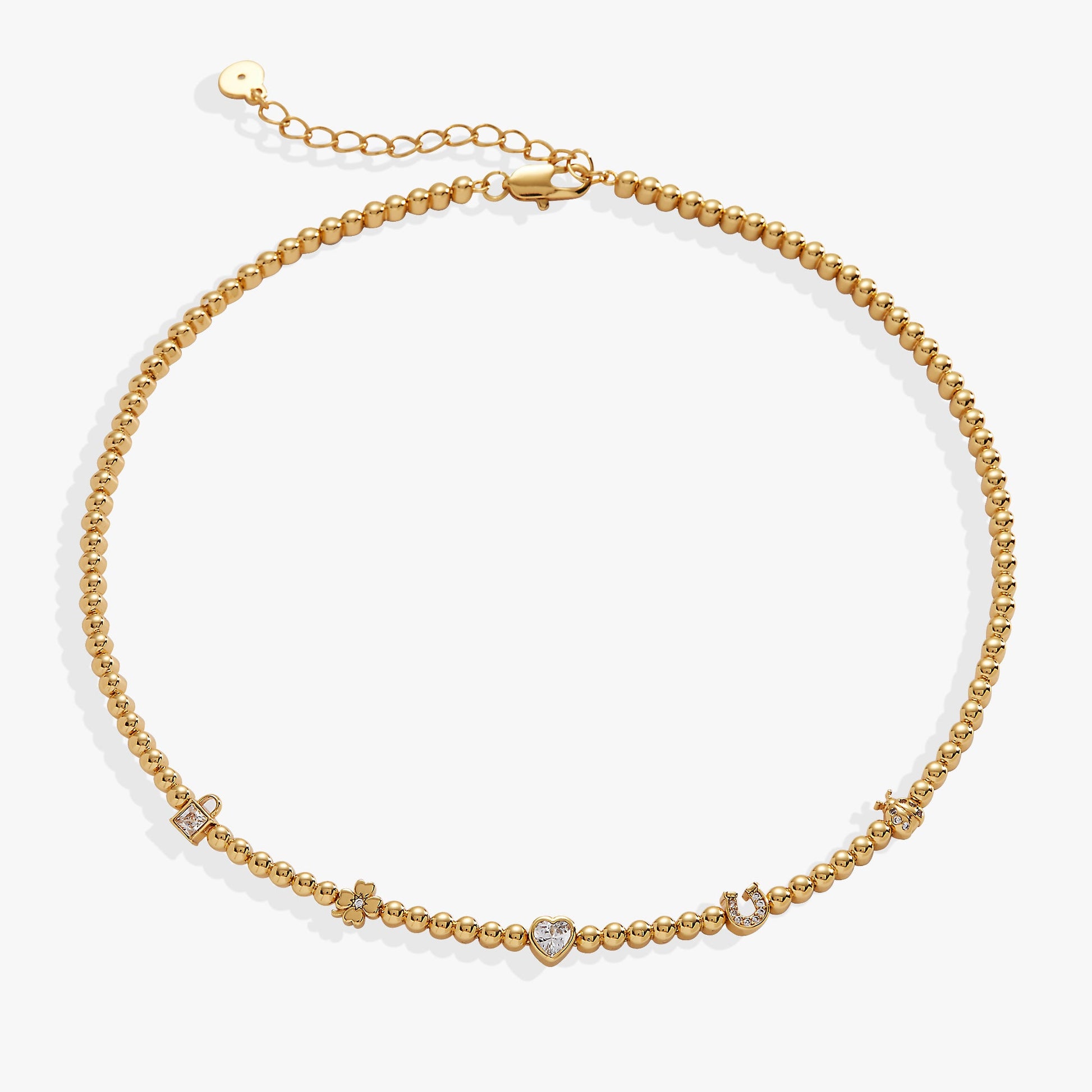 Love and Luck Tennis Necklace Gold