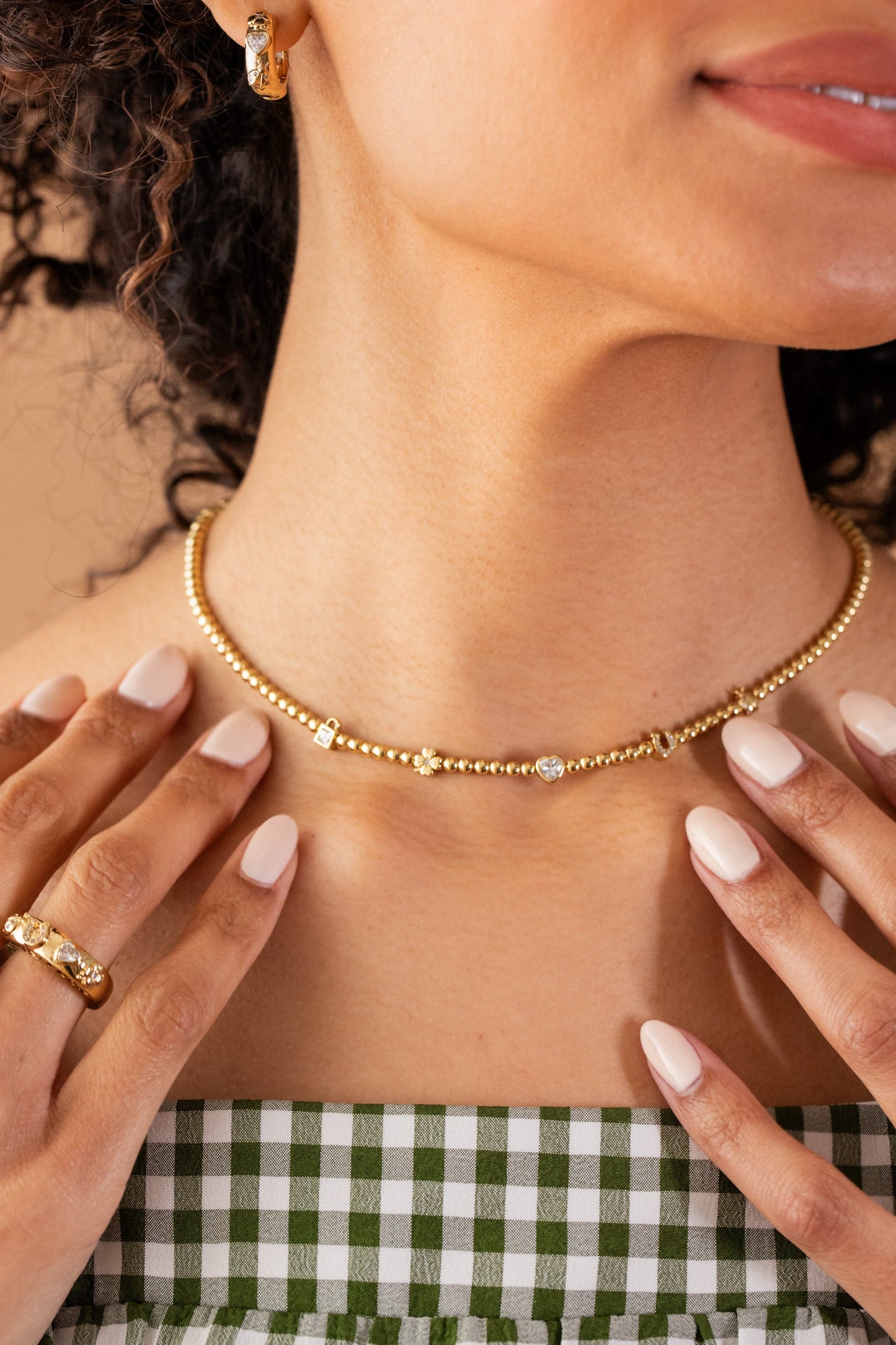 Love and Luck Tennis Necklace Gold