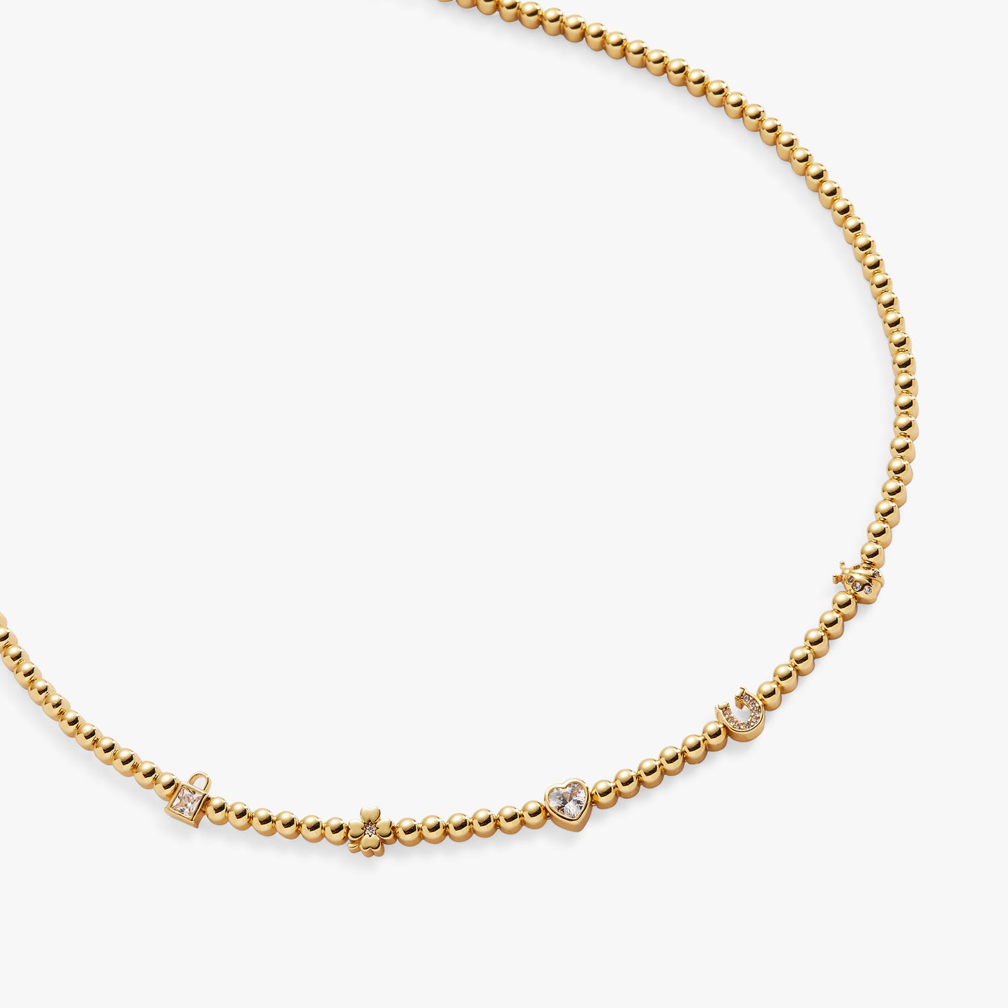 Love and Luck Tennis Necklace Gold