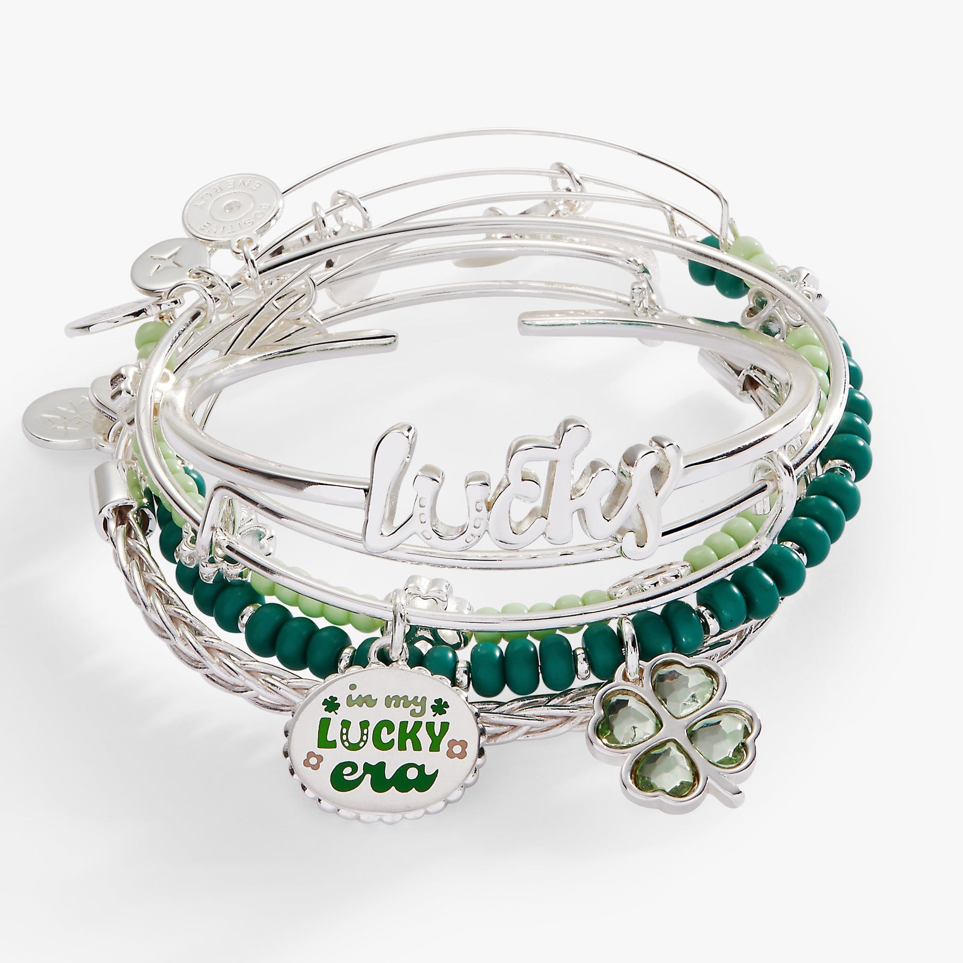 St. Patrick’s Day Set of 5 Bracelets Silver