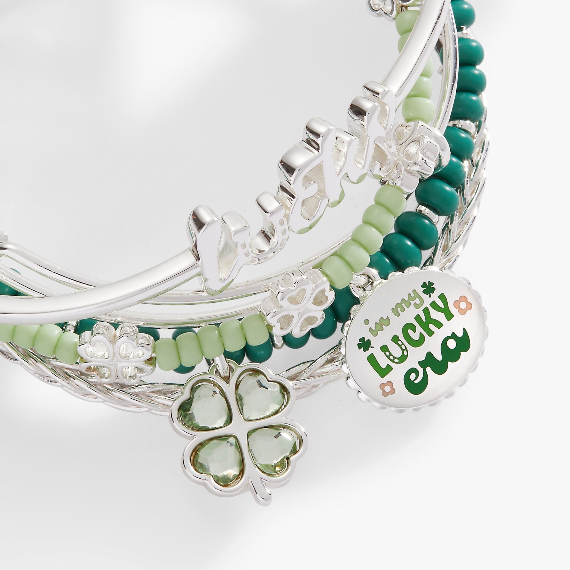 St. Patrick’s Day Set of 5 Bracelets Silver