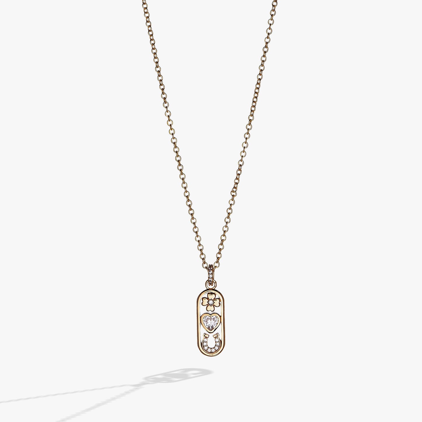 Love and Luck Pendant Necklace Gold