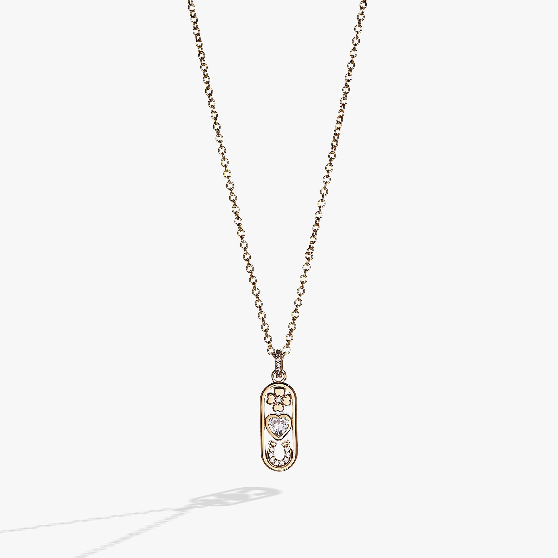 Love and Luck Pendant Necklace Gold