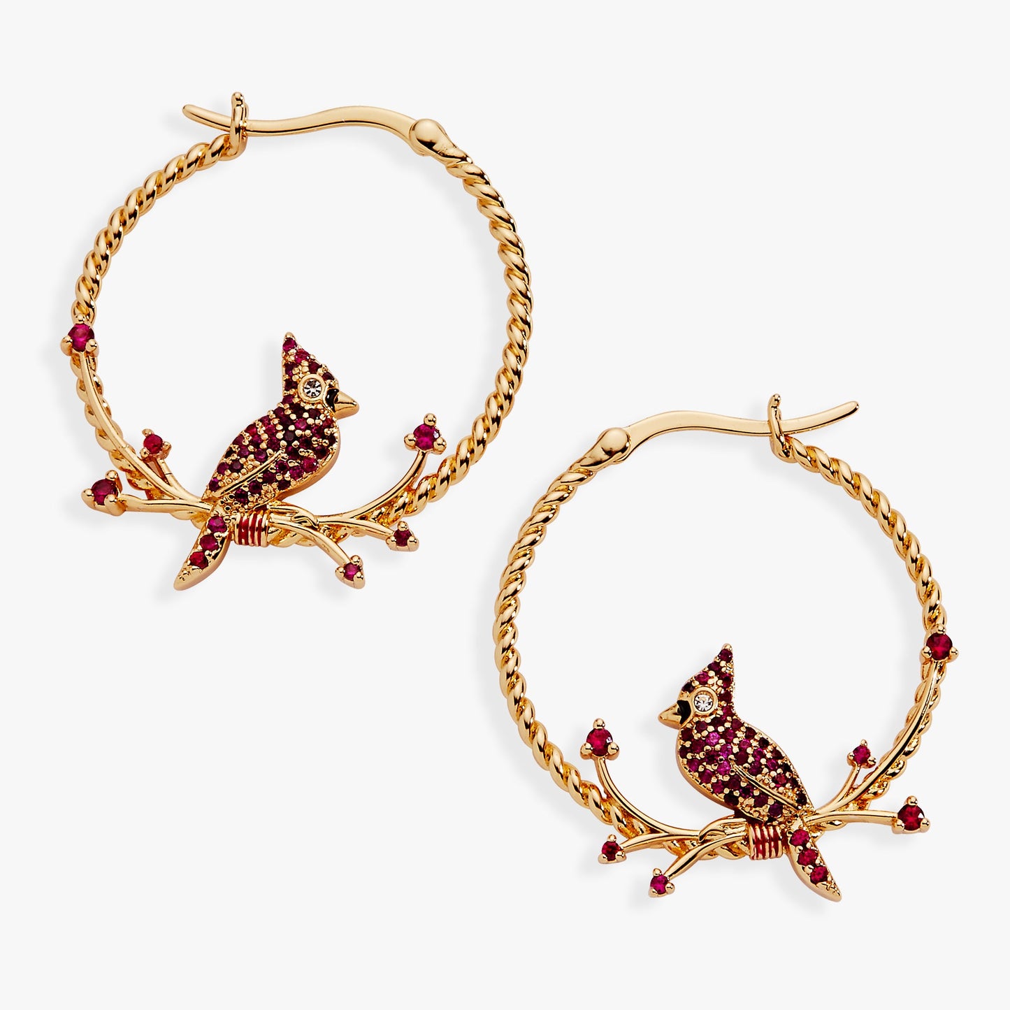 Cardinal Hoop Earrings Silver