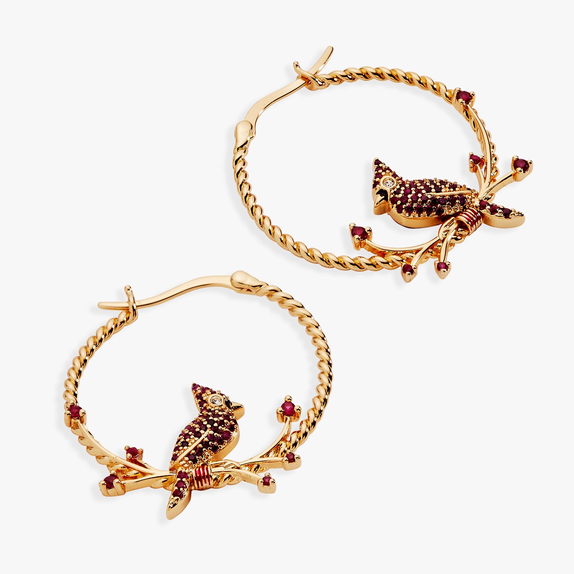 Cardinal Hoop Earrings Silver