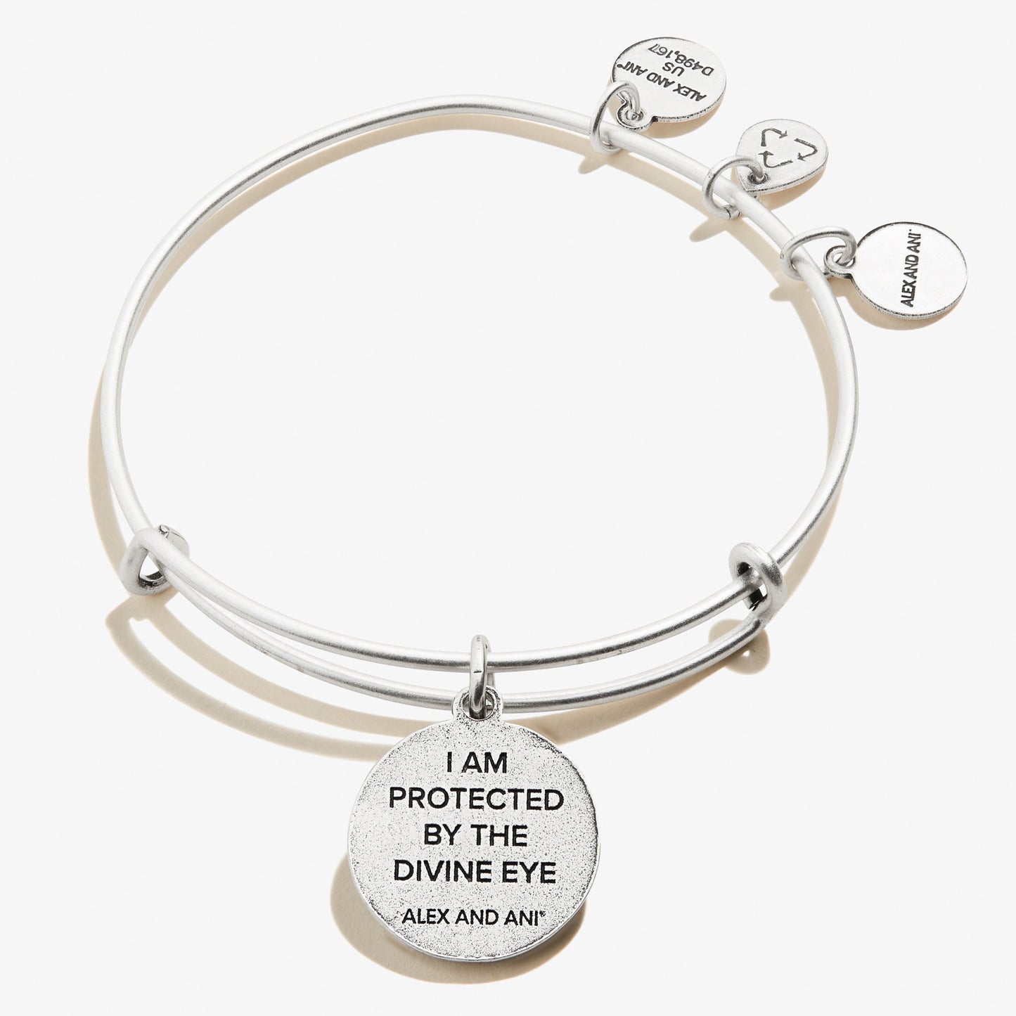 Evil Eye + Sodalite Charm Bangle Bracelet - Alex and Ani Rafaelian Silver