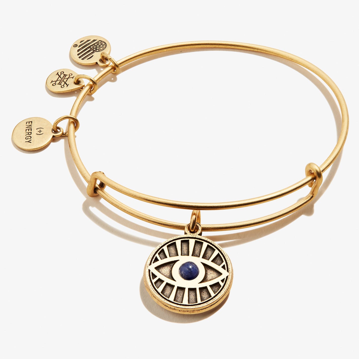 Evil Eye + Sodalite Charm Bangle Bracelet - Alex and Ani Rafaelian Silver
