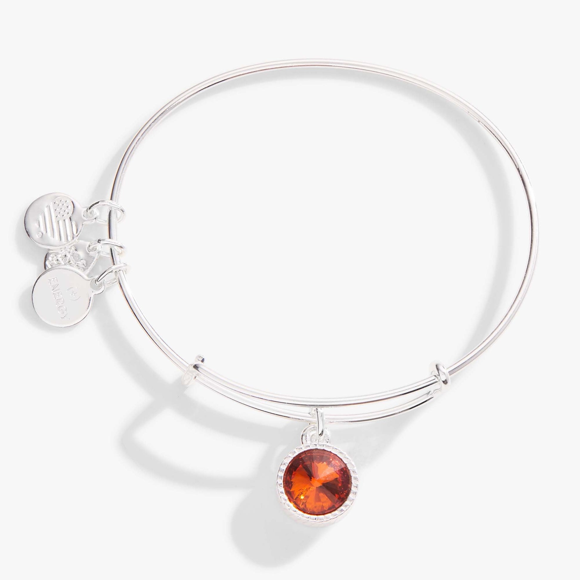 Topaz November Birthstone Charm Bangle Gold