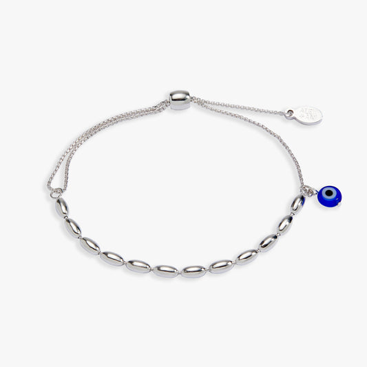 Evil Eye Pull Chain Bracelet - Alex and Ani Sterling Silver