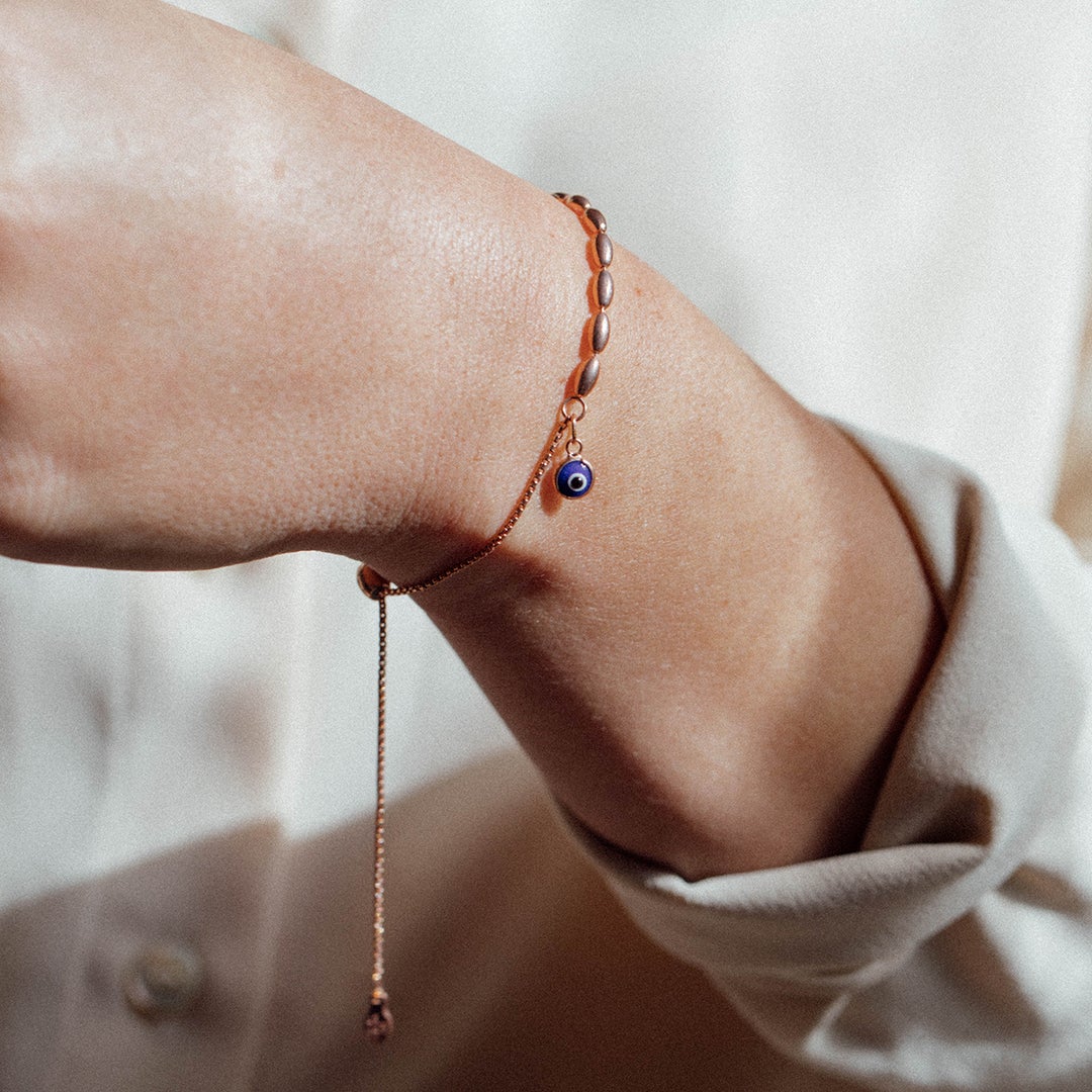 Evil Eye Pull Chain Bracelet - Alex and Ani Sterling Silver