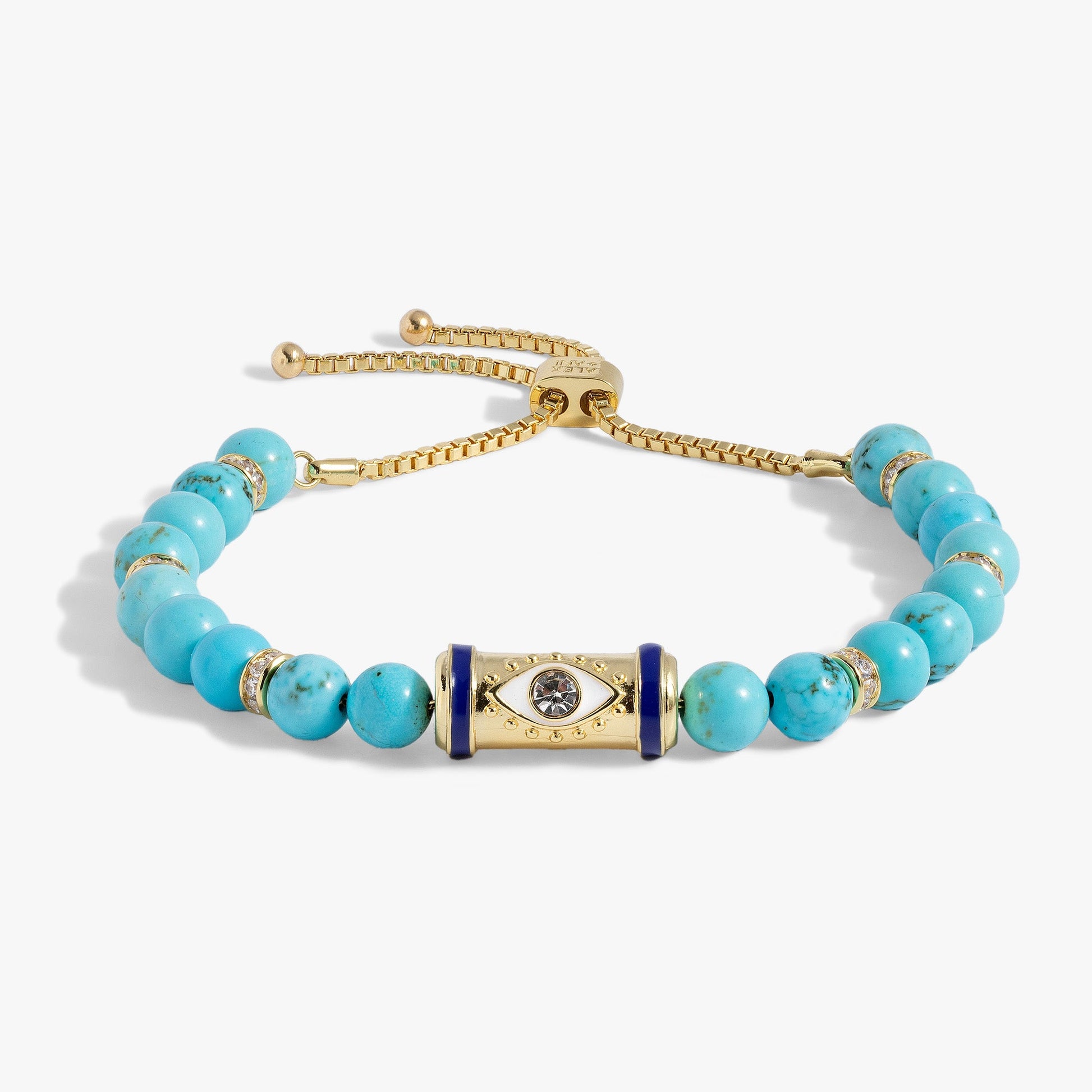 Evil Eye Bolo Bracelet Gold