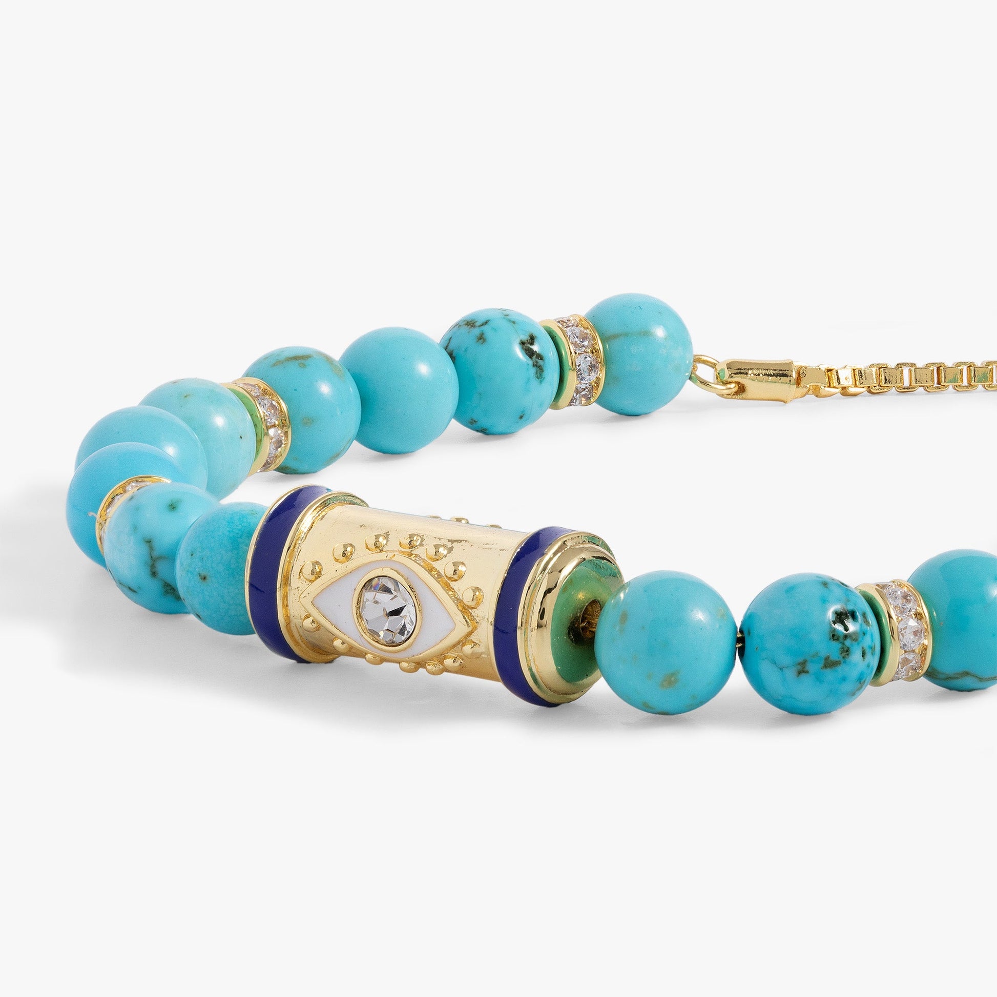 Evil Eye Bolo Bracelet Gold