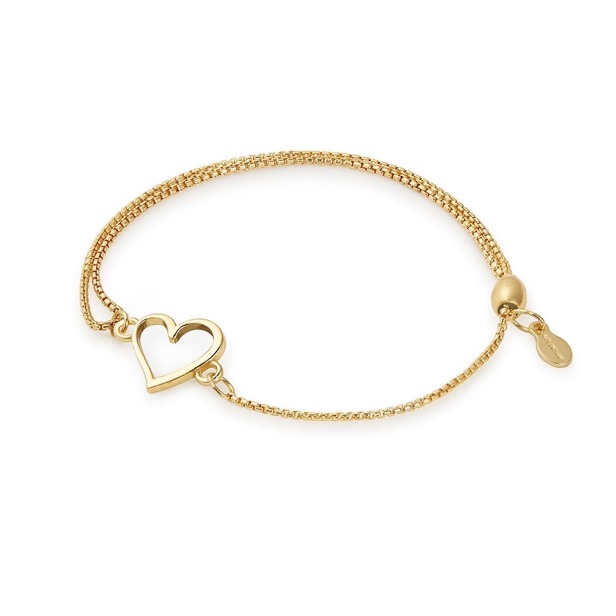 Heart Pull Chain Bracelet - Alex and Ani 14kt Gold Over Sterling Silver