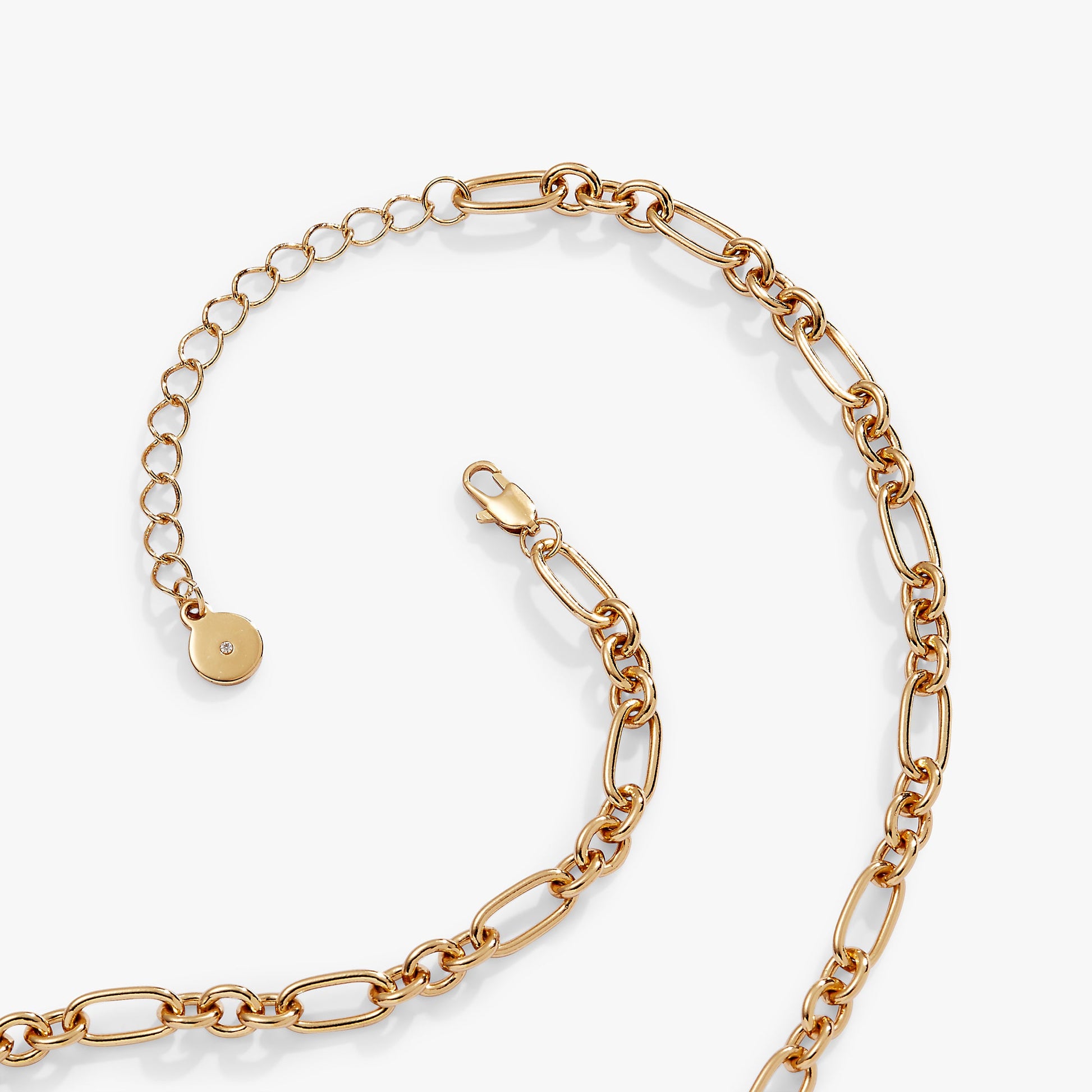 Lucky Four Lear Clover Charm Necklace Gold