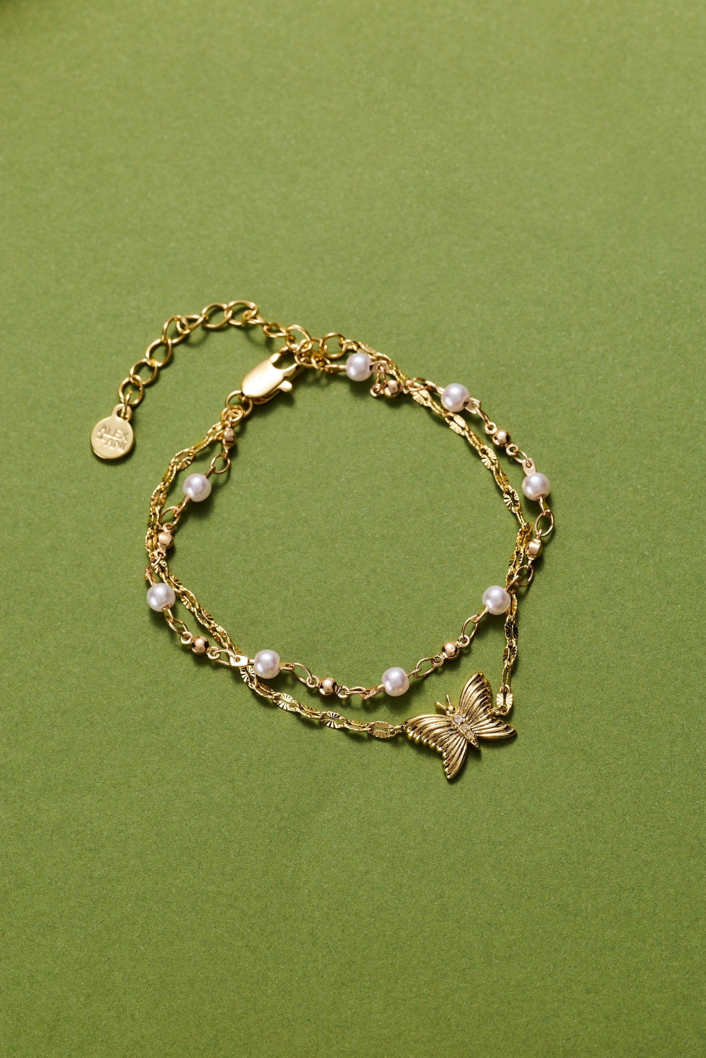 Festival Double Strand Butterfly Bracelet Gold