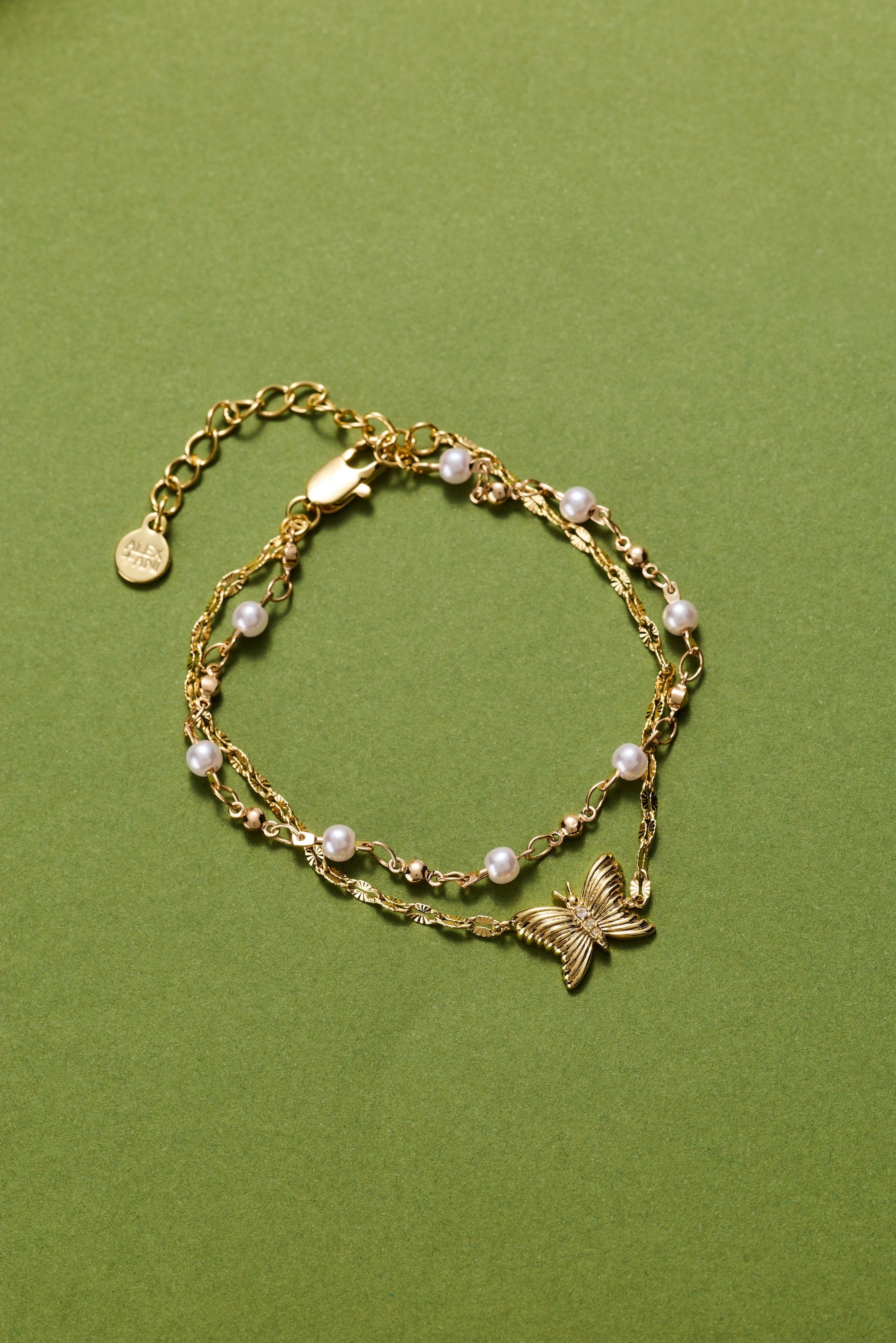 Festival Double Strand Butterfly Bracelet Gold