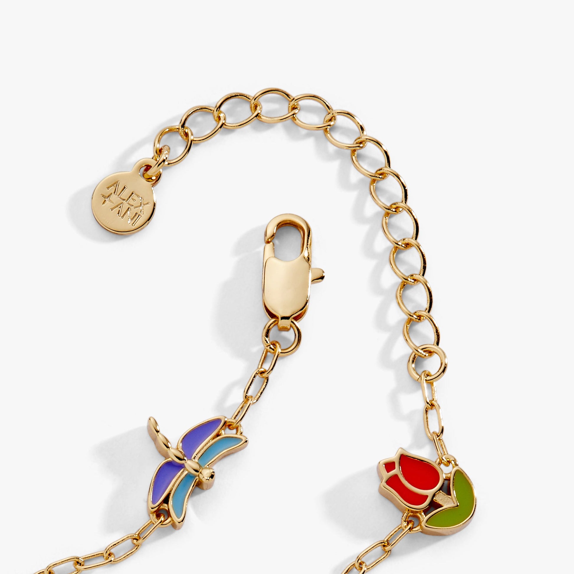 Garden Party Inline Charm Bracelet Gold
