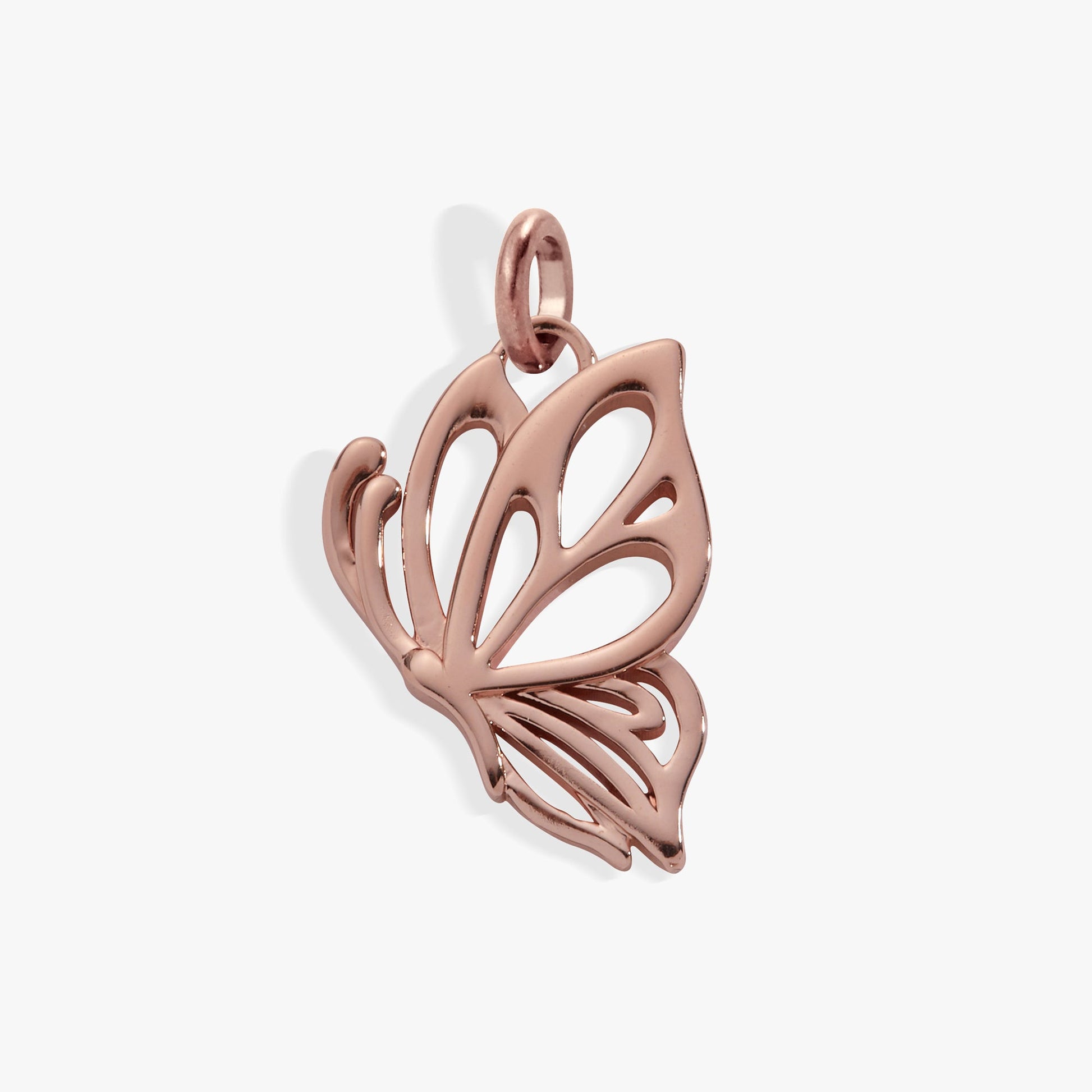 Goliath Openwork Butterfly Charm Rose Silver