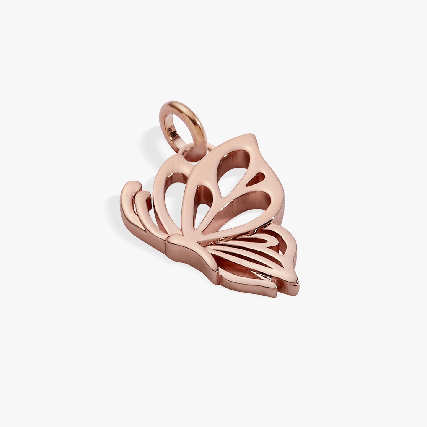 Goliath Openwork Butterfly Charm Rose Silver