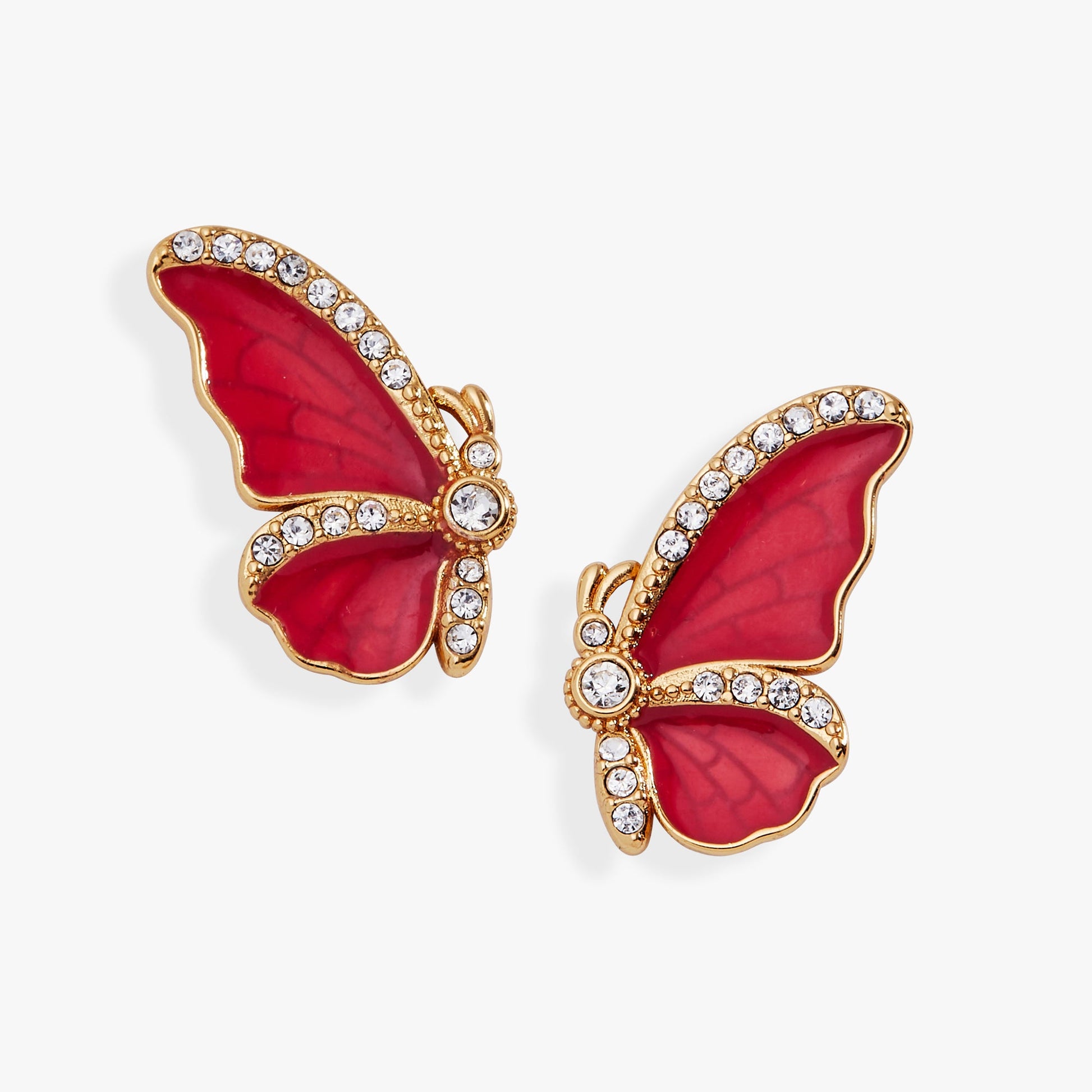 New York Botanical Garden Butterfly Statement Earrings Gold
