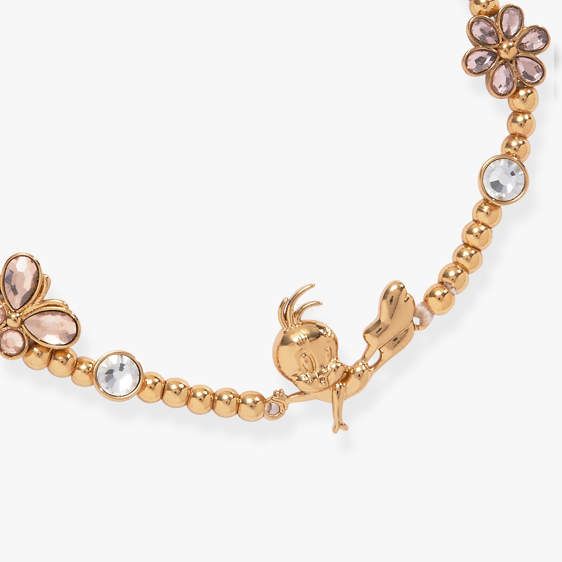 Looney Tunes - Tweety Beaded Stretch Bracelet Gold