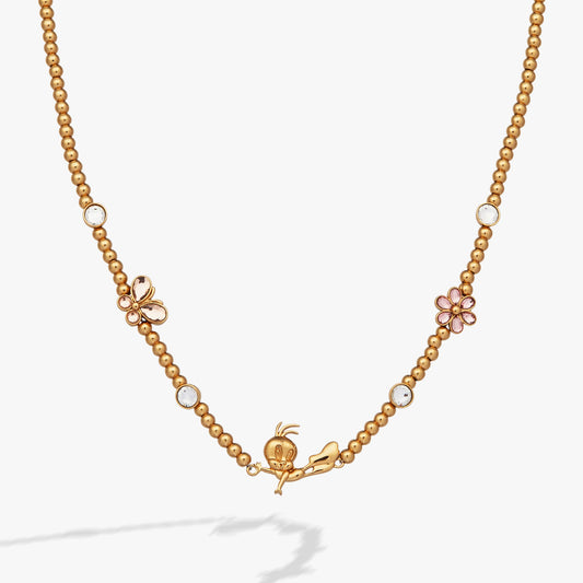 Looney Tunes - Tweety Beaded Necklace Gold