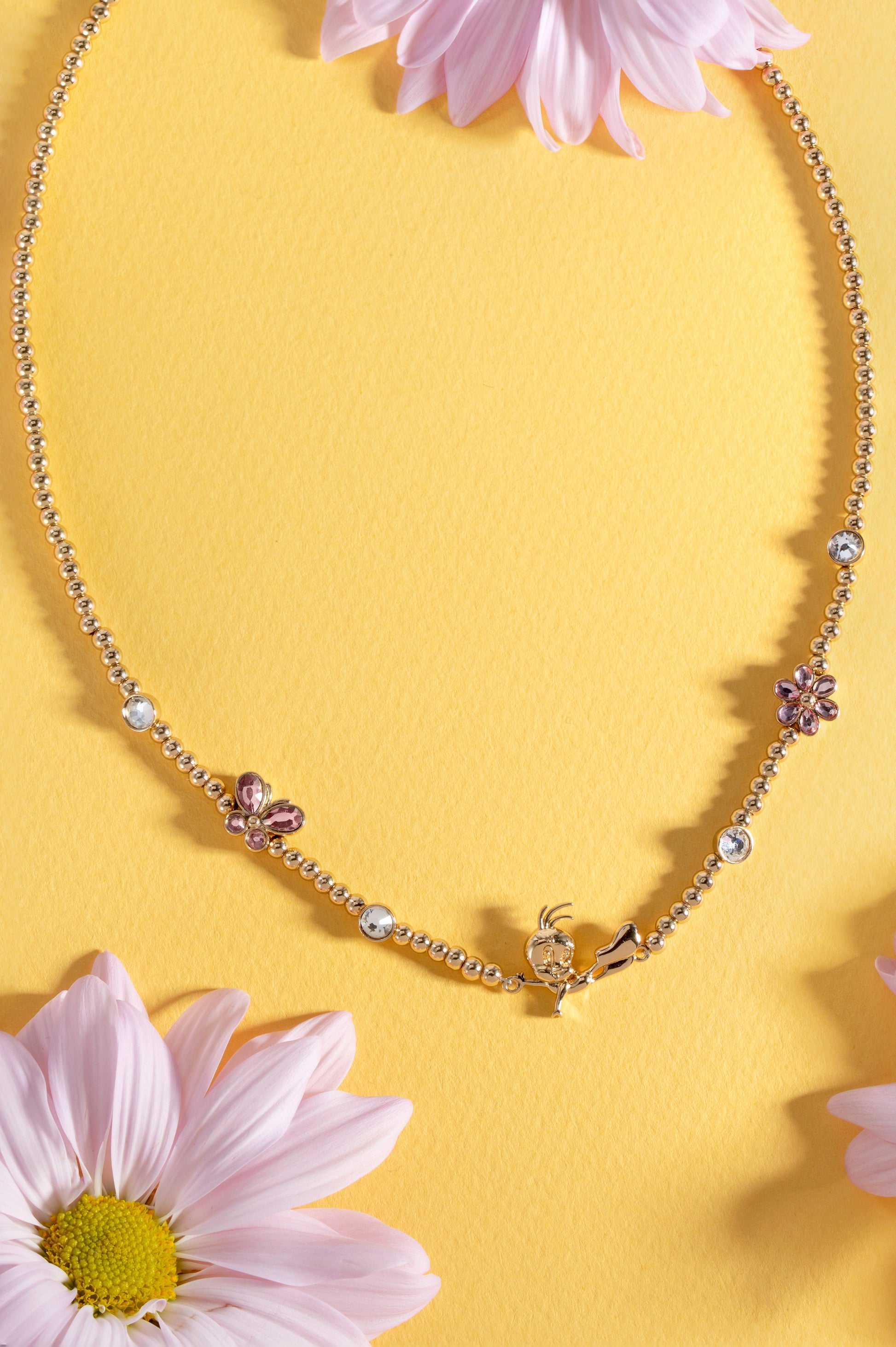 Looney Tunes - Tweety Beaded Necklace Gold