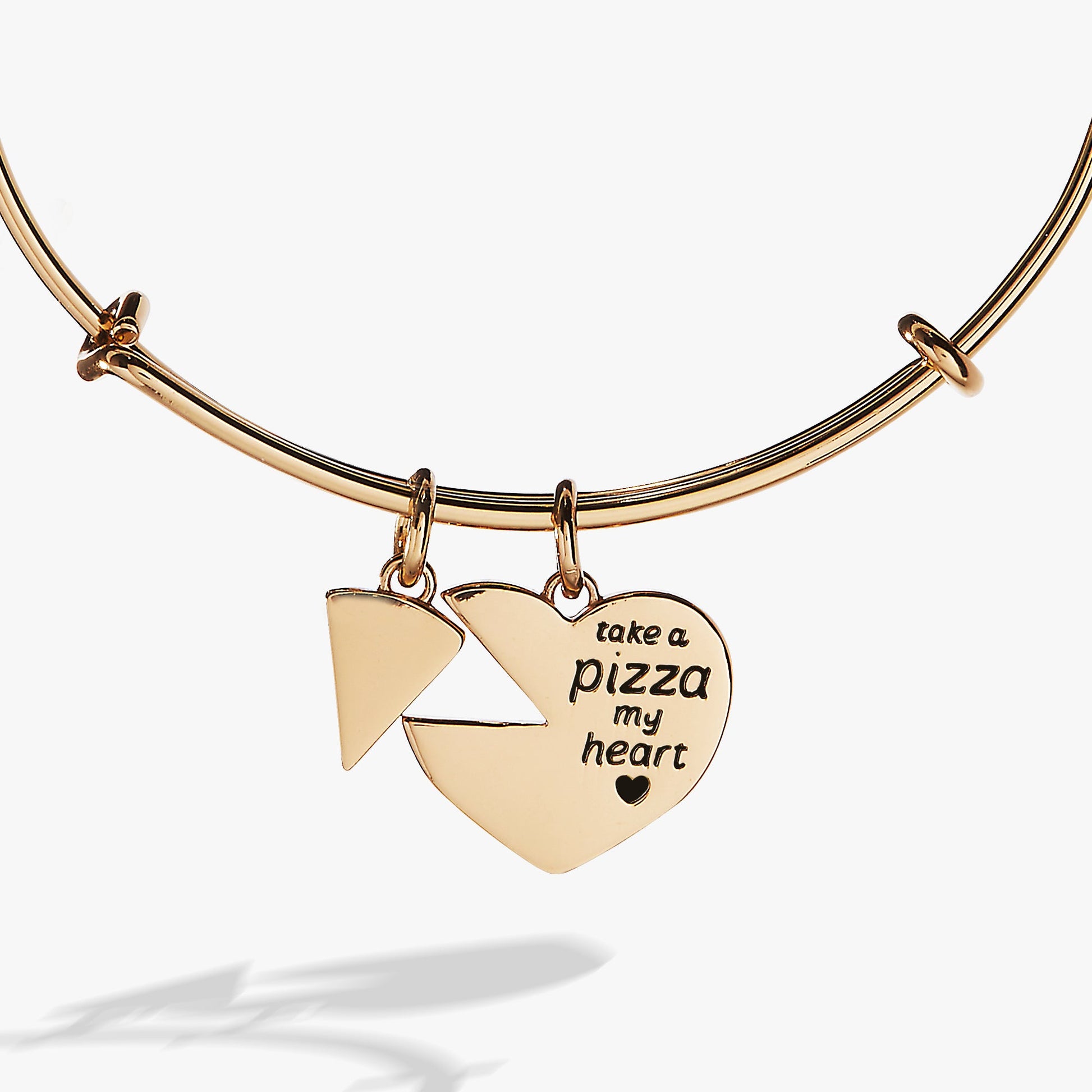 Pizza My Heart Multi Charm Bangle Gold