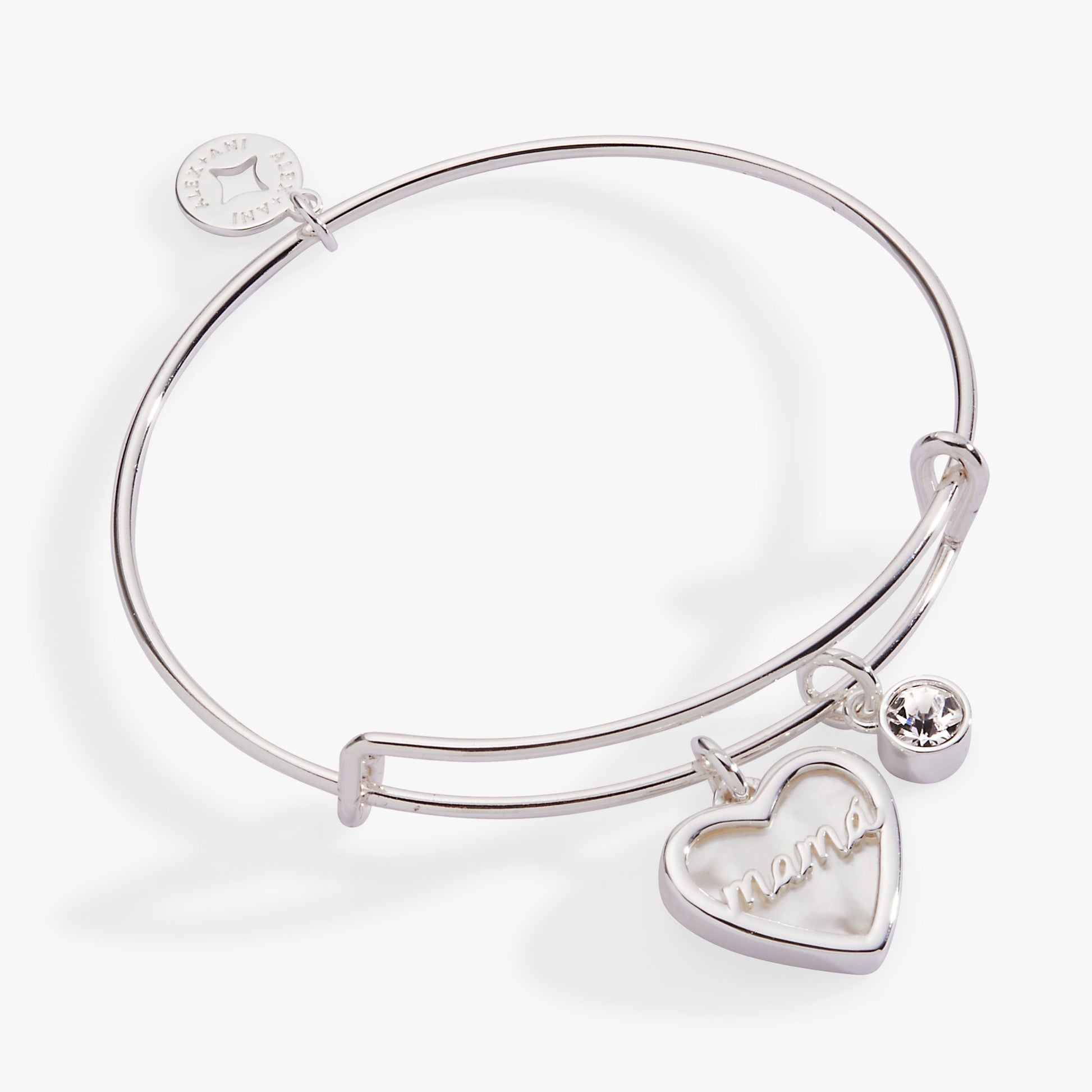 Mama Heart Charm Bangle Gold