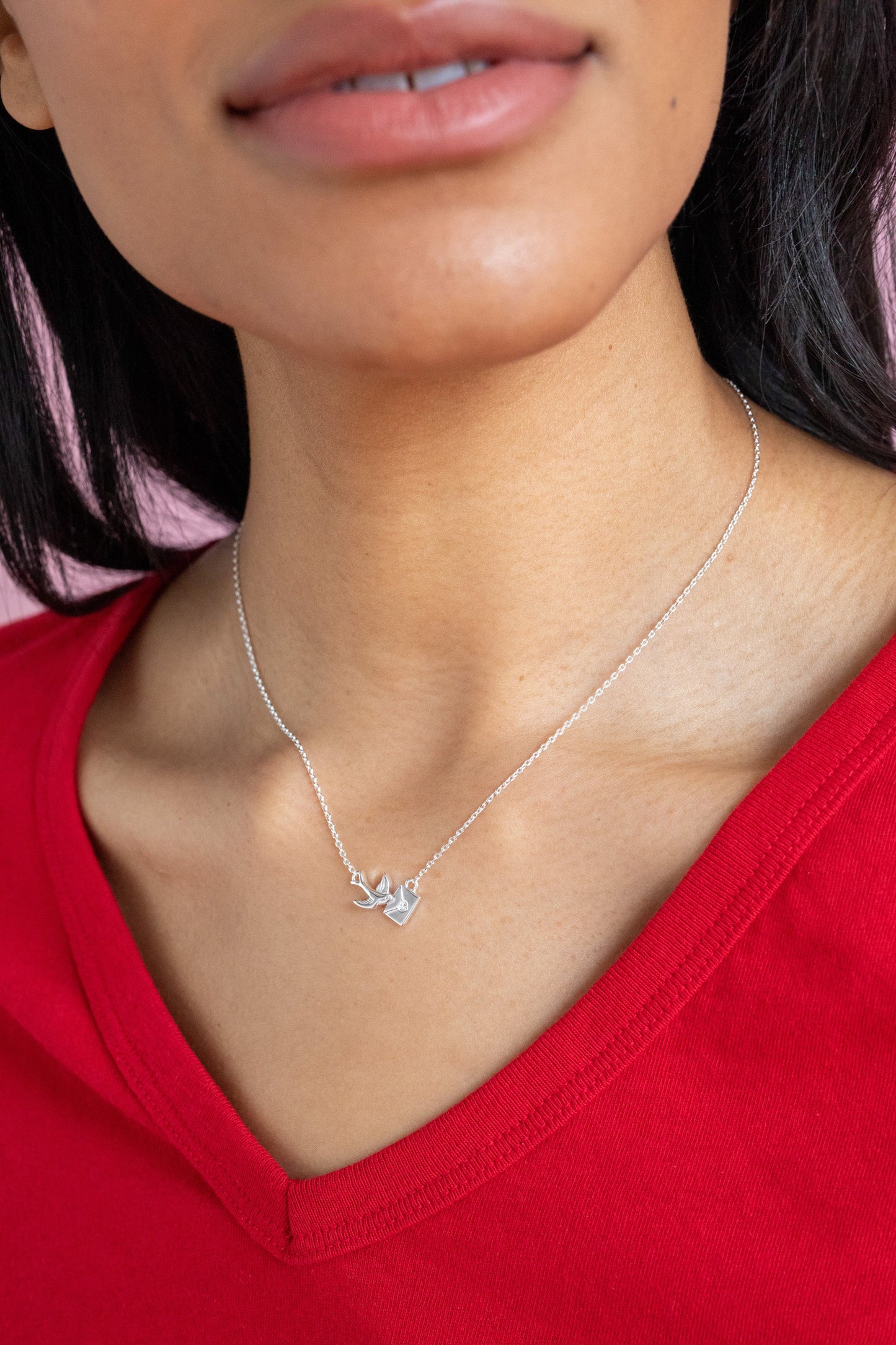 Love Letter Inline Necklace Silver