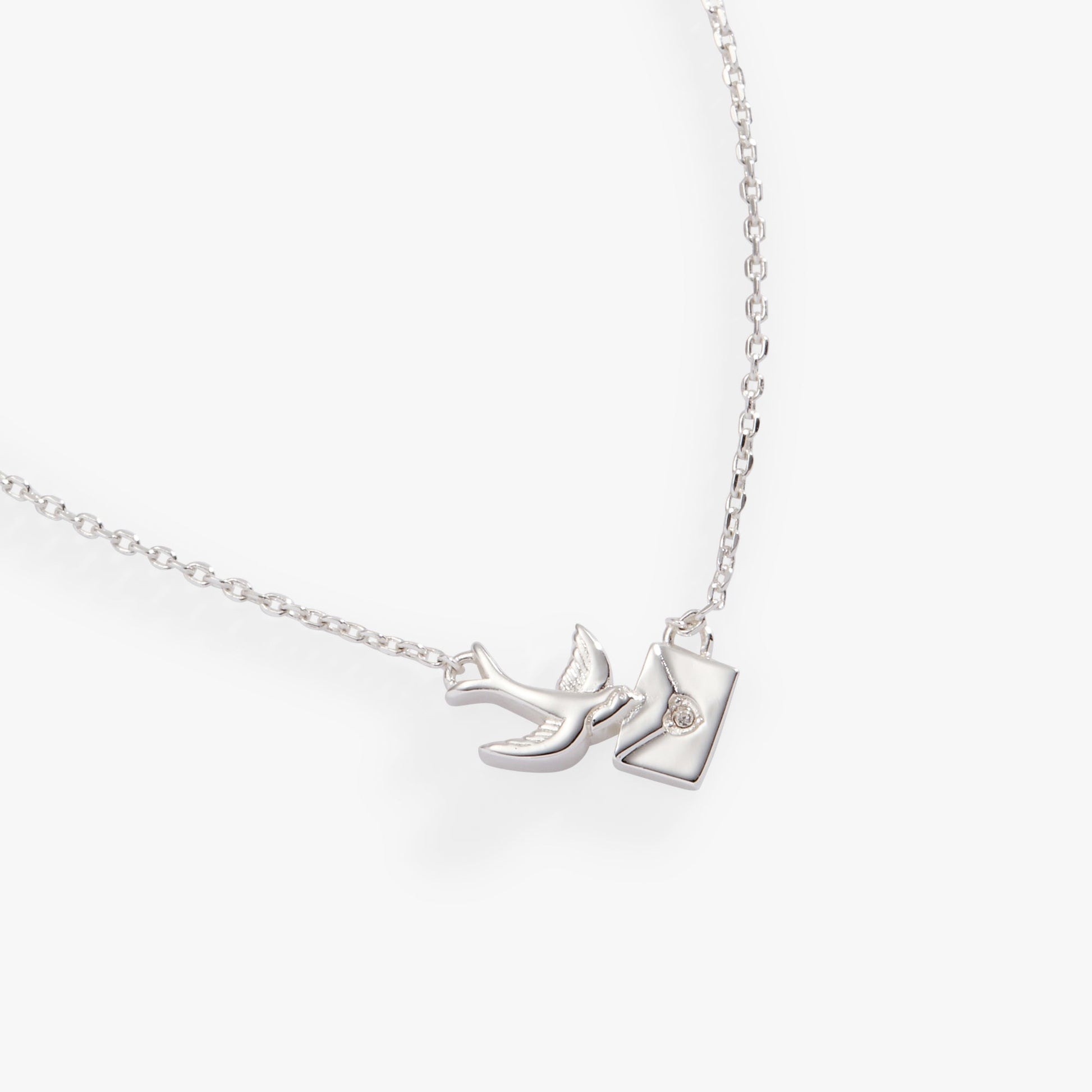 Love Letter Inline Necklace Silver
