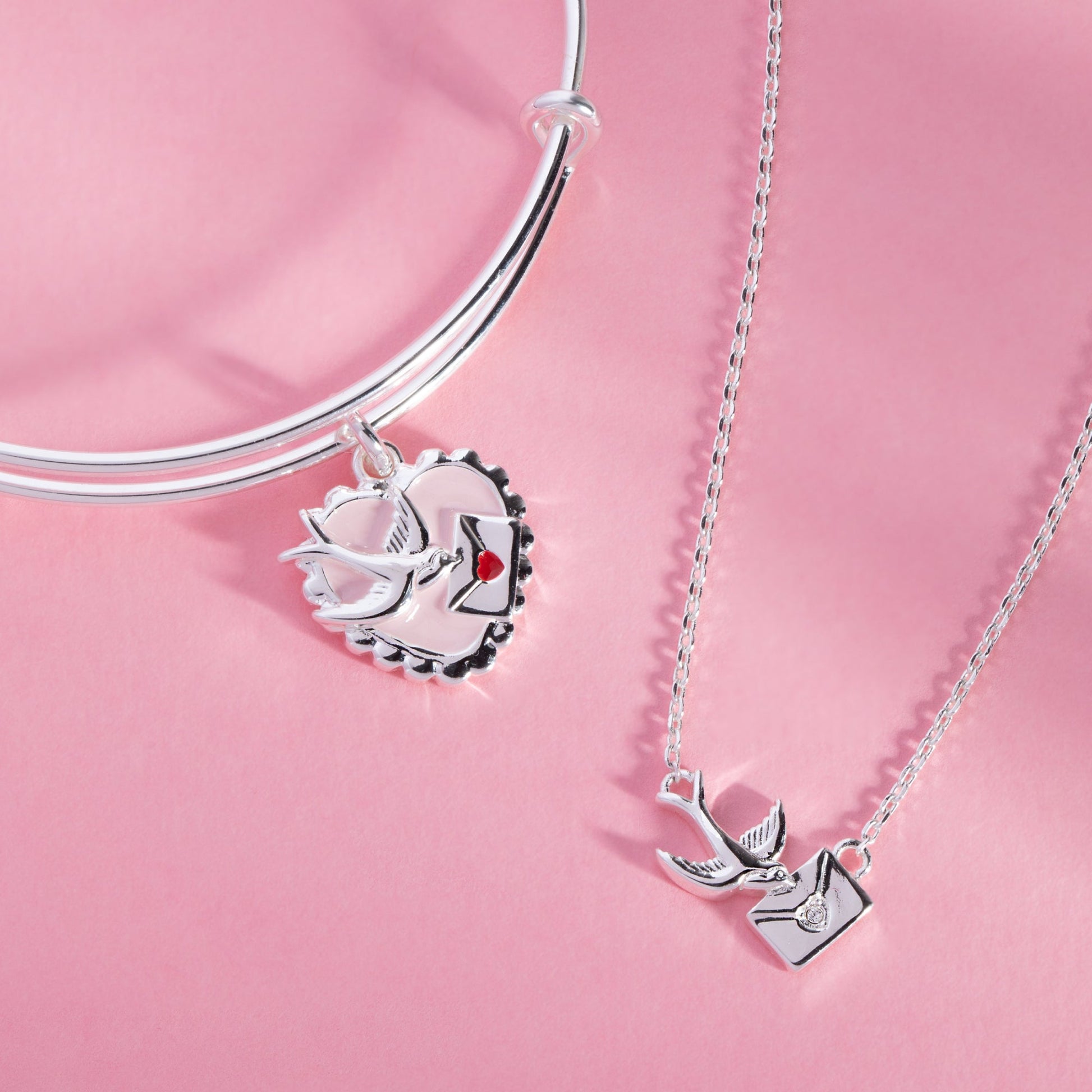 Love Letter Inline Necklace Silver