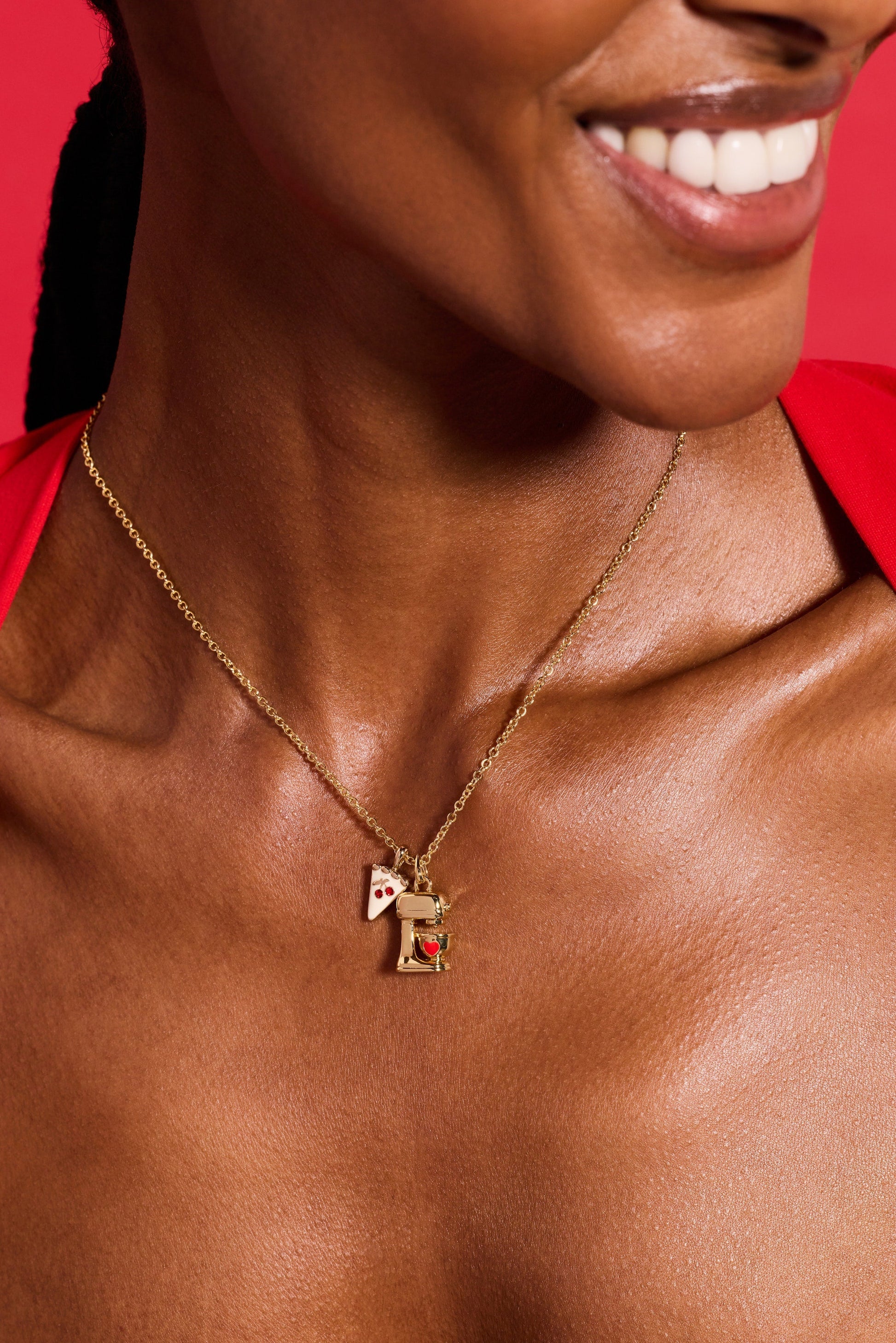 Sweet Shop Mixer Duo Charm Pendant Gold