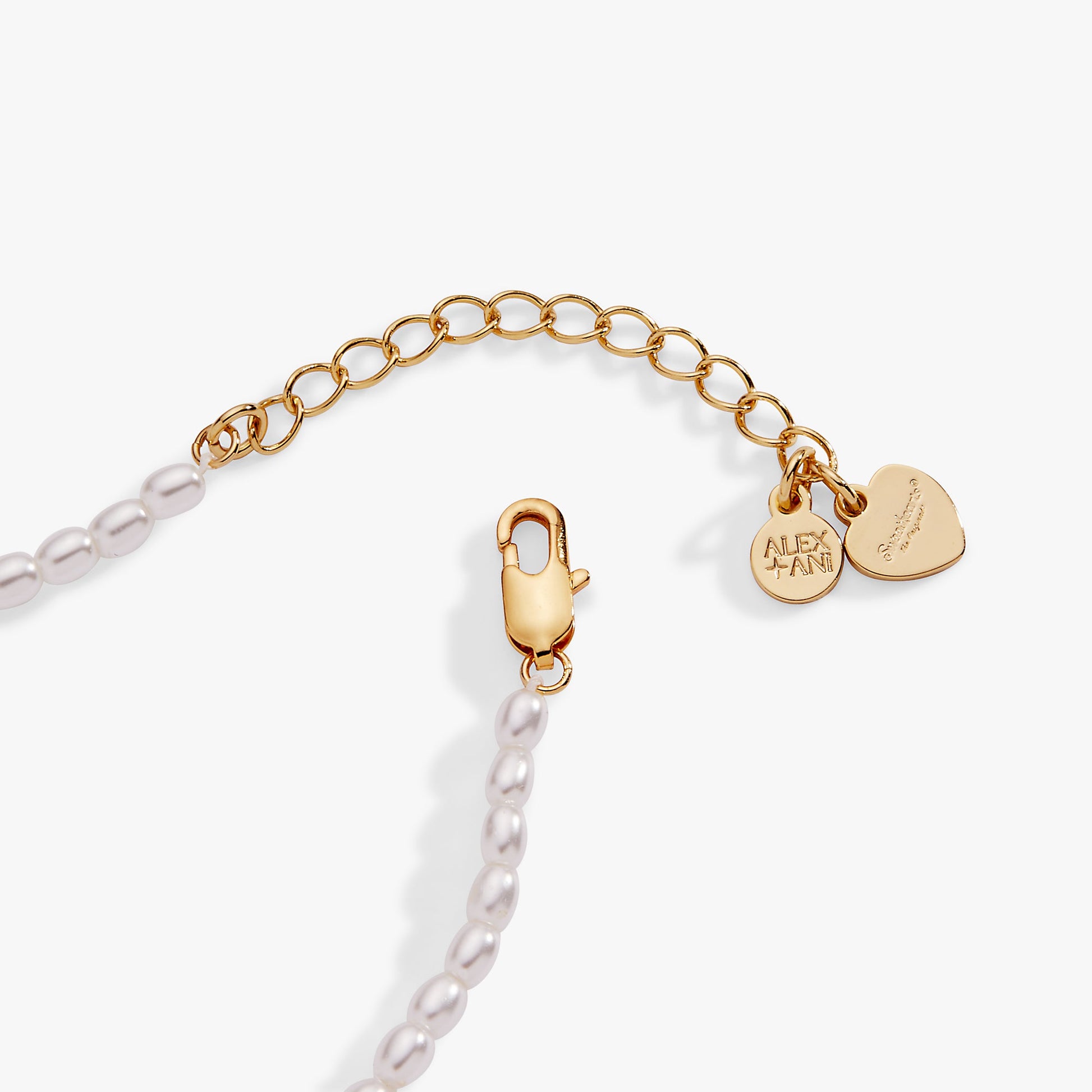 Sweethearts® Pearl ‘XOXO’ Charm Bracelet Gold