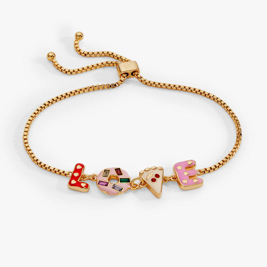 Sweet Shop LOVE Bolo Bracelet Gold