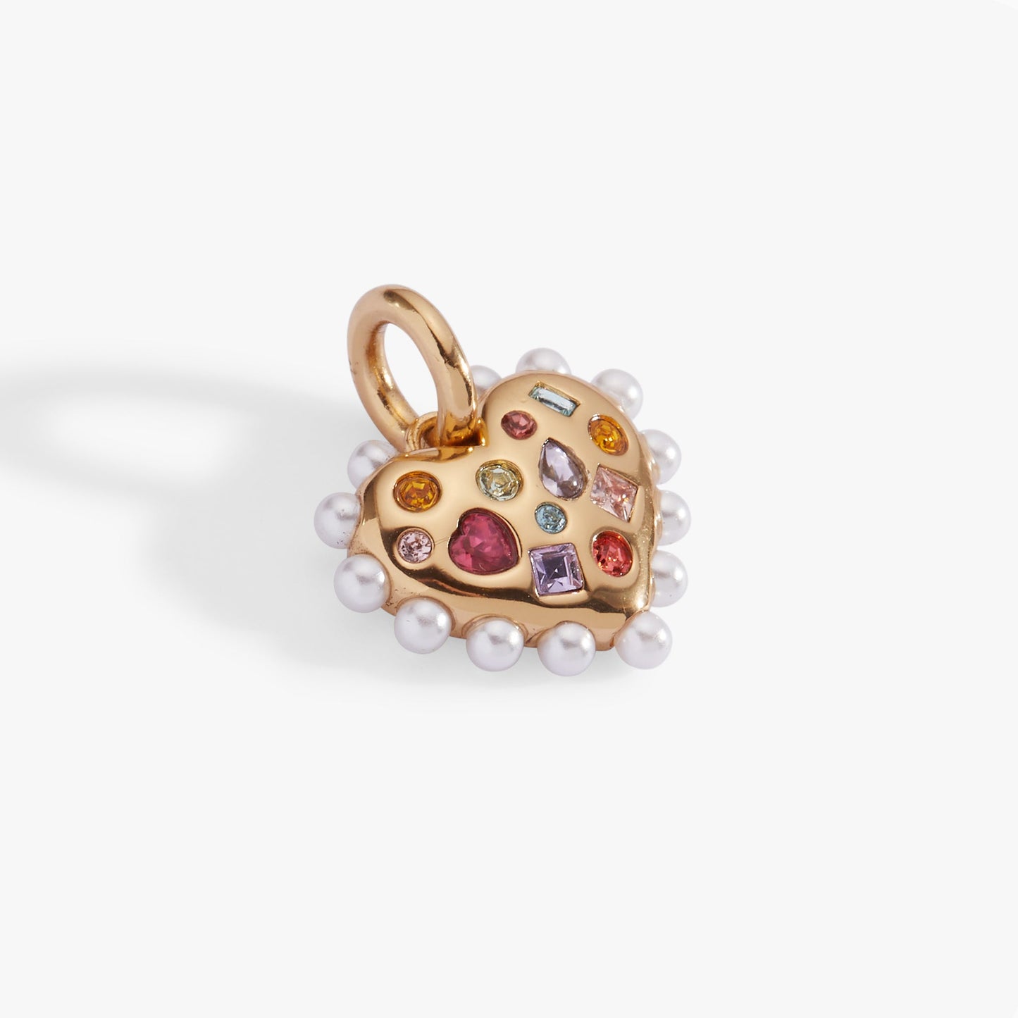 Gemmy Heart Charm Gold