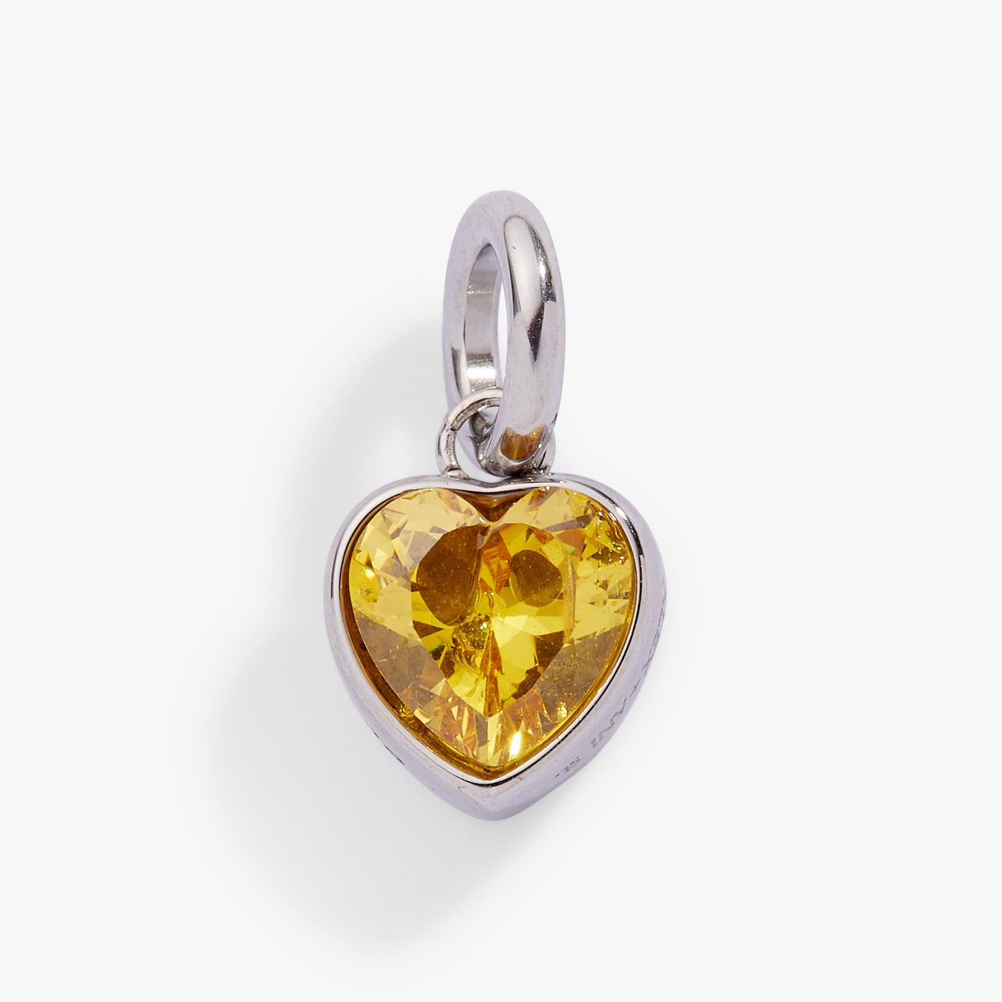 Balance' Heart Birthstone Charm-NOVEMBER Stainless Steel Gold