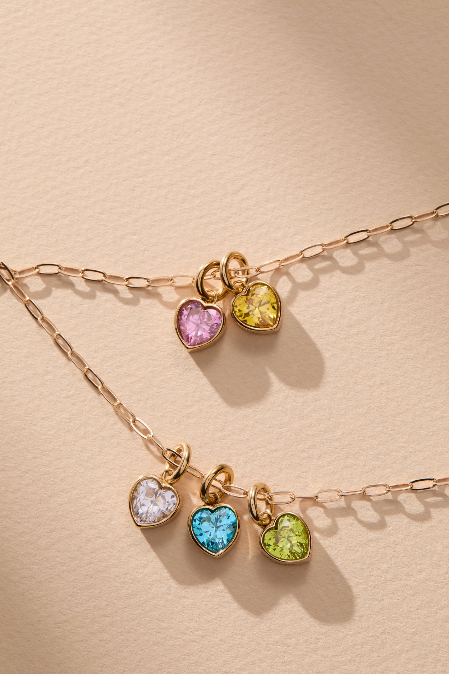Balance' Heart Birthstone Charm-NOVEMBER Stainless Steel Gold