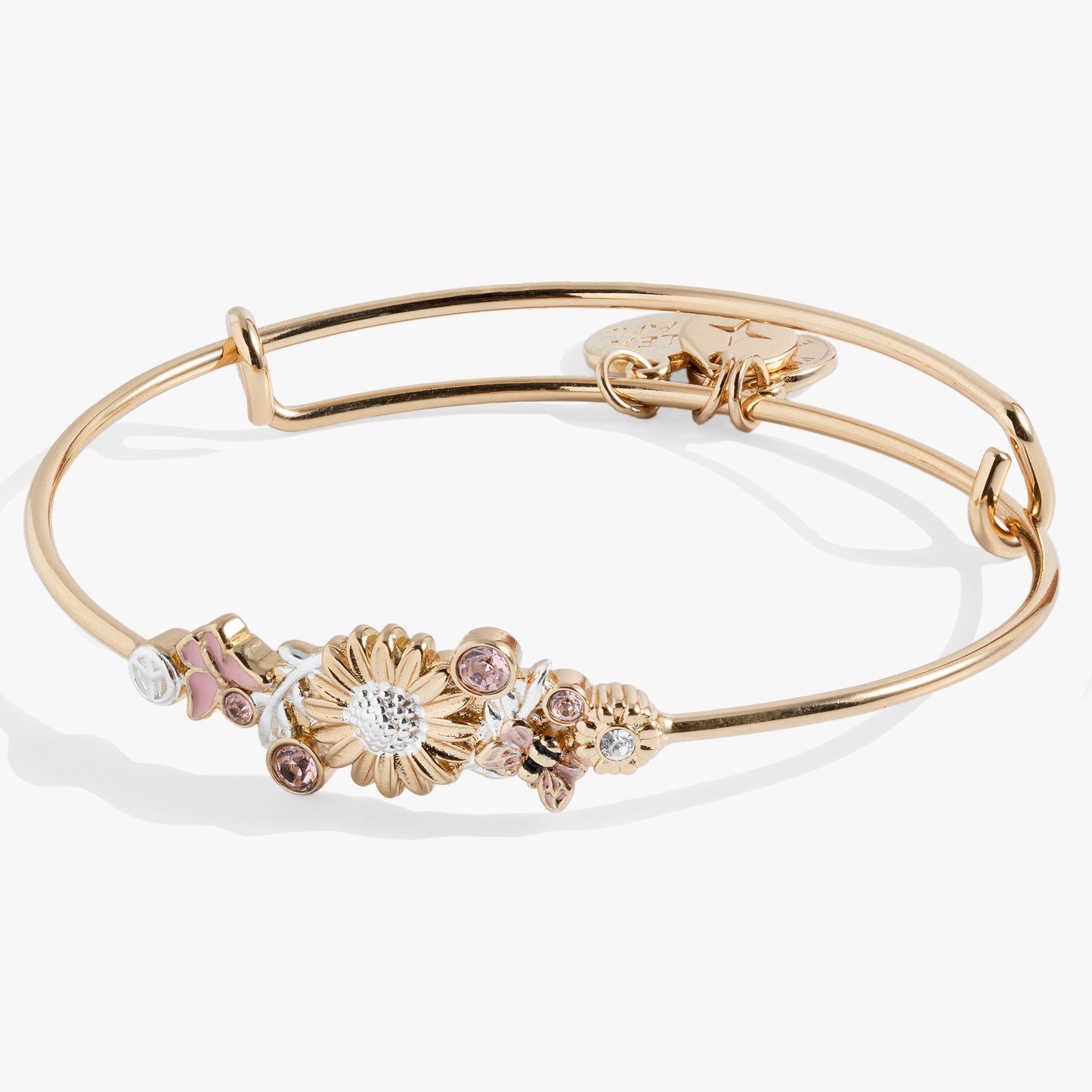 Floral Bangle Two Tone