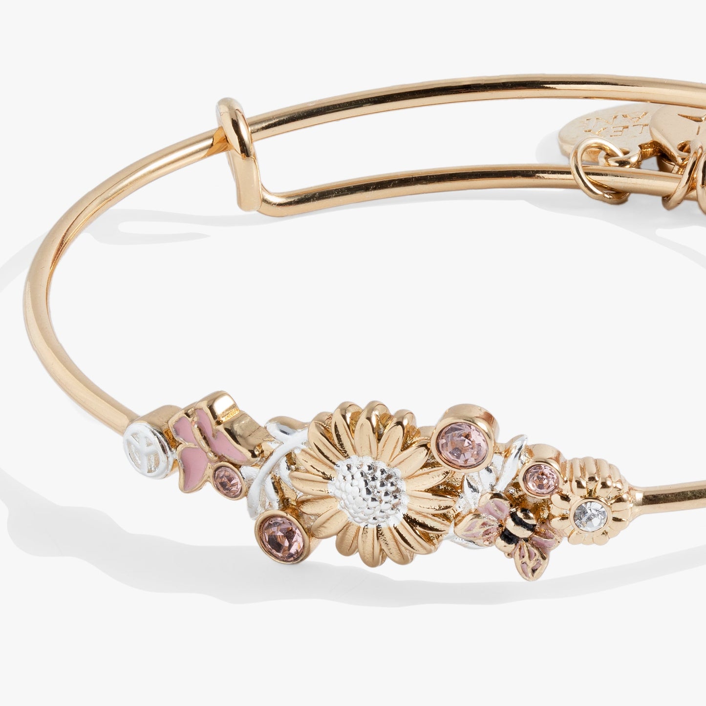 Floral Bangle Two Tone